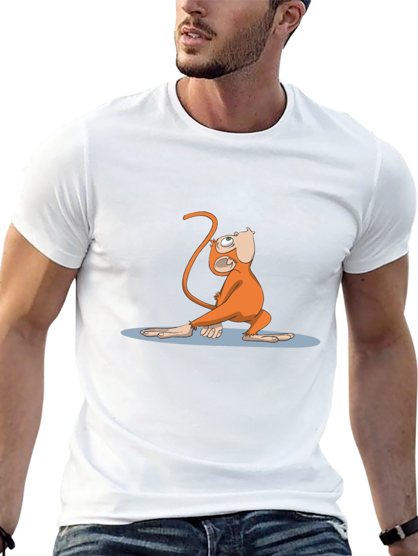 Yoga Monkey T-Shirt - Black Cotton Tee