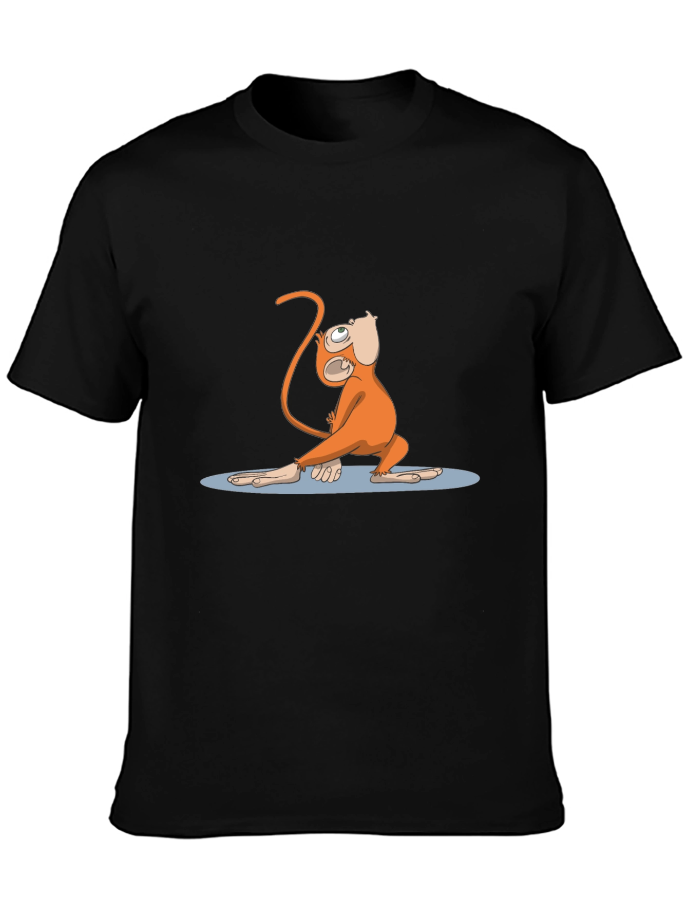 Yoga Monkey T-Shirt - Black Cotton Tee
