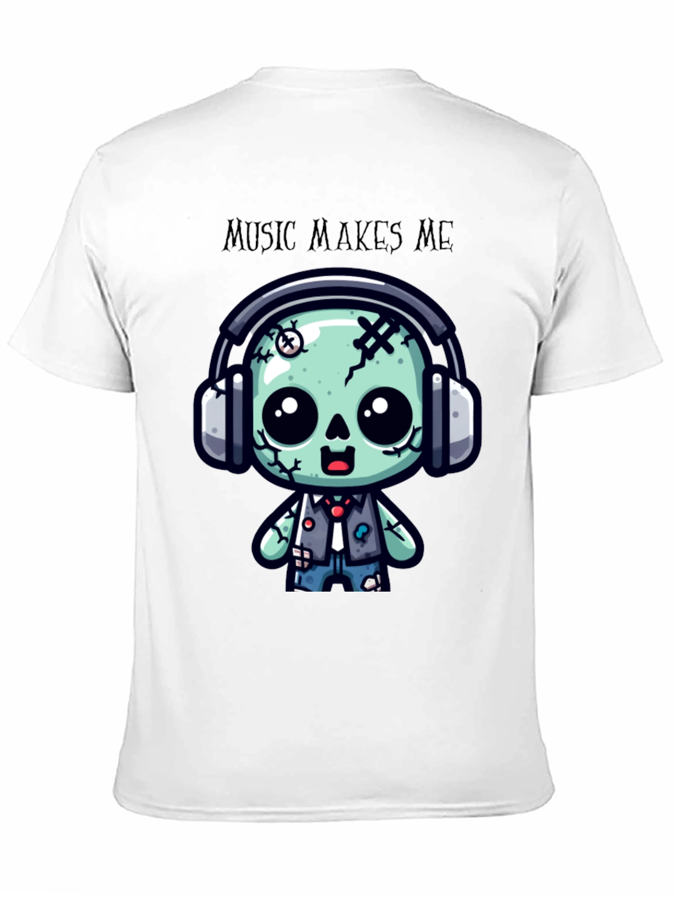 Music Makes Me Cute Zombie T-Shirt