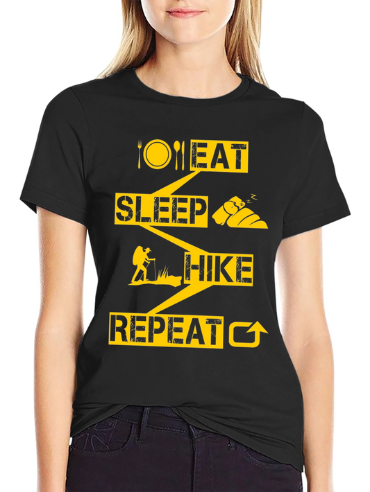 Eat Sleep Hike Repeat T-Shirt - Outdoor Adventure Tee