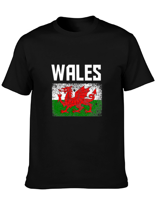 Wales Flag Dragon Graphic T-Shirt