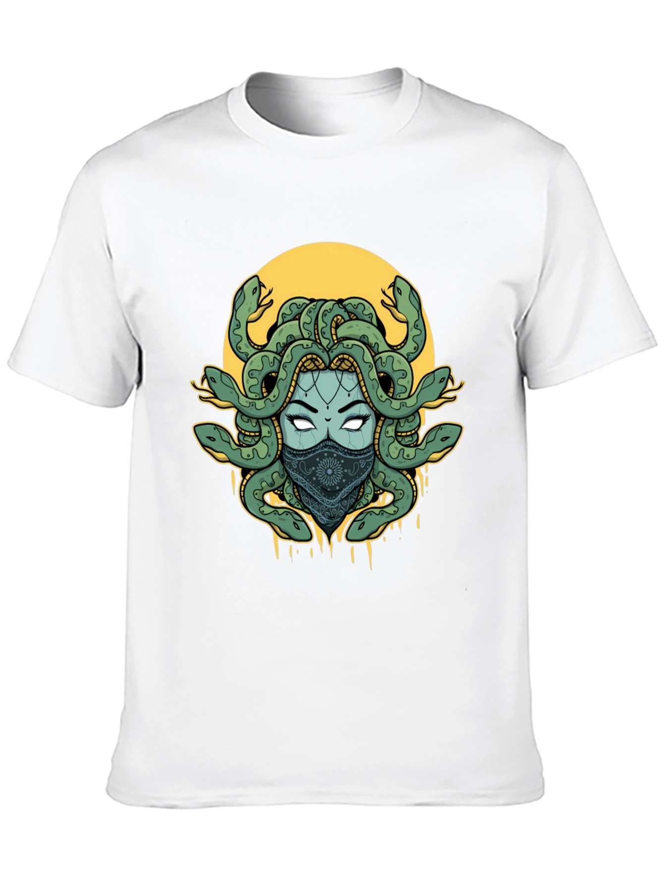 Medusa Graphic Print T-Shirt - Black