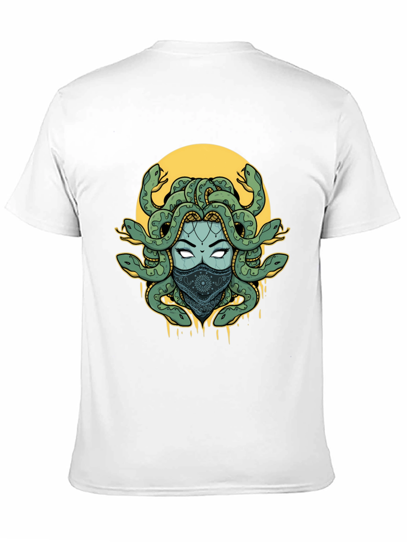 Medusa Graphic Print T-Shirt - Black