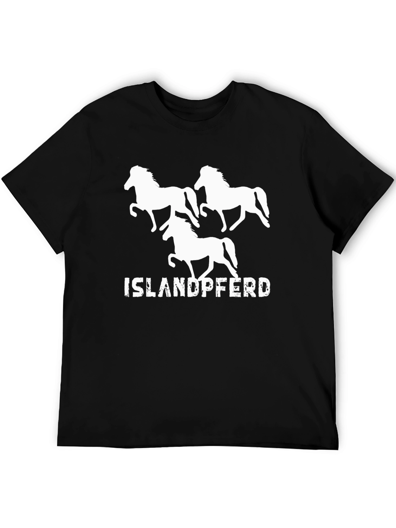Islandpferd Black T-Shirt Horse Lover Tee