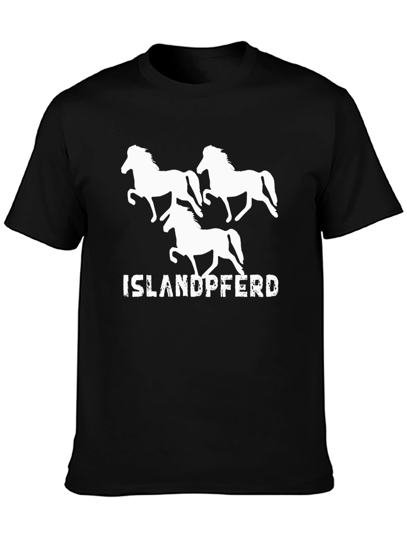 Islandpferd Black T-Shirt Horse Lover Tee