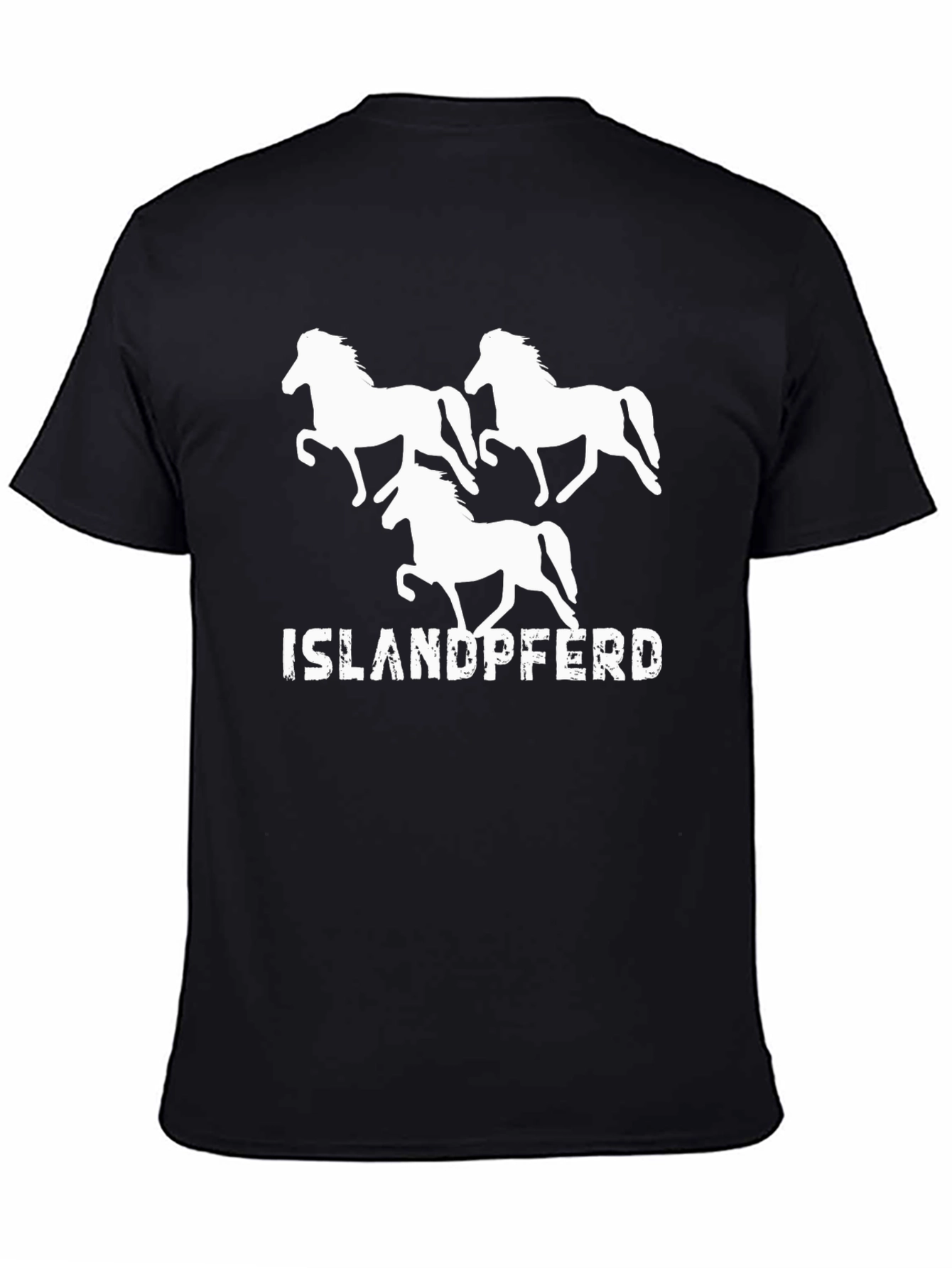 Islandpferd Black T-Shirt Horse Lover Tee