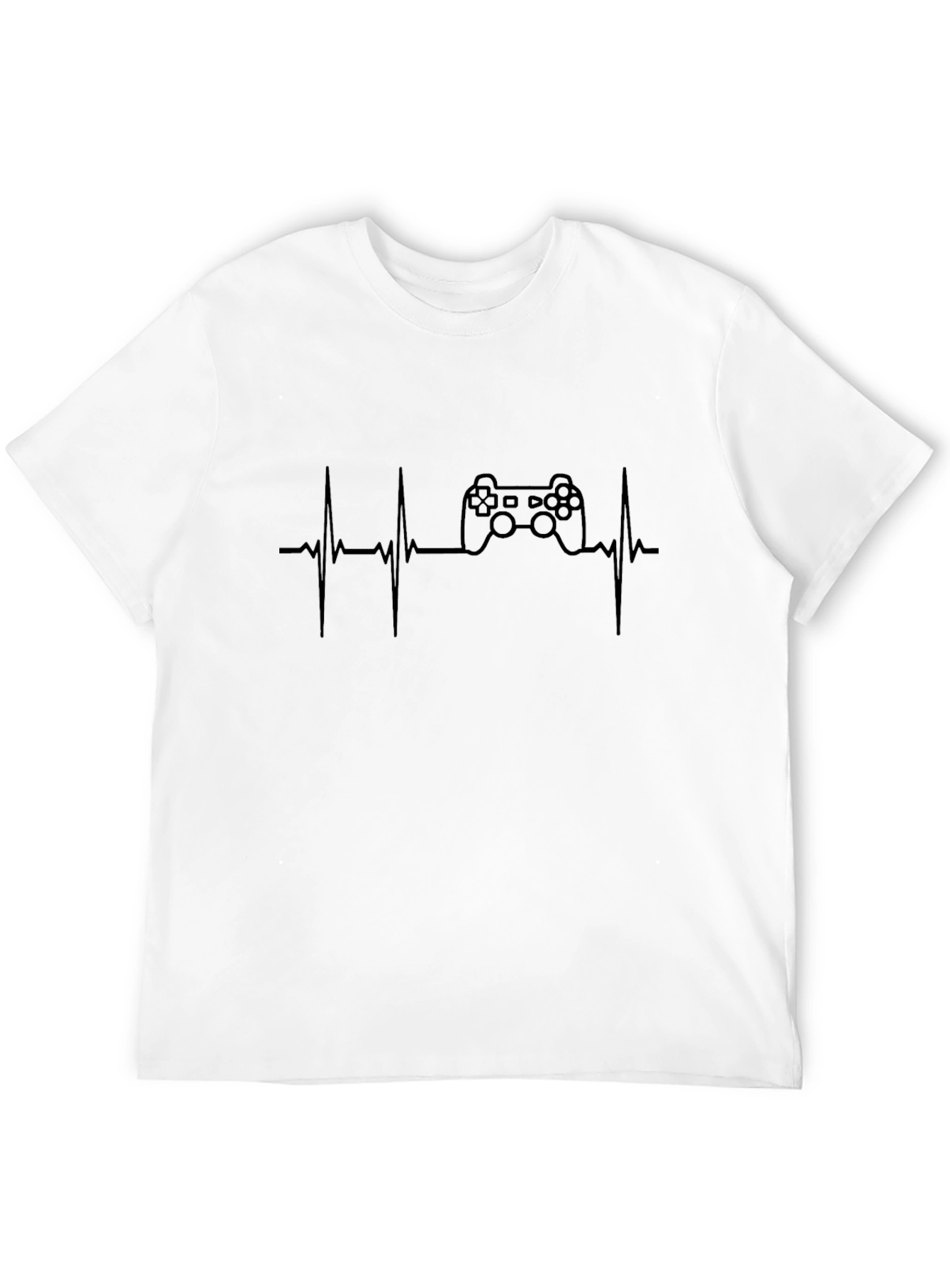 Gamer Heartbeat T-Shirt - Black Graphic Tee