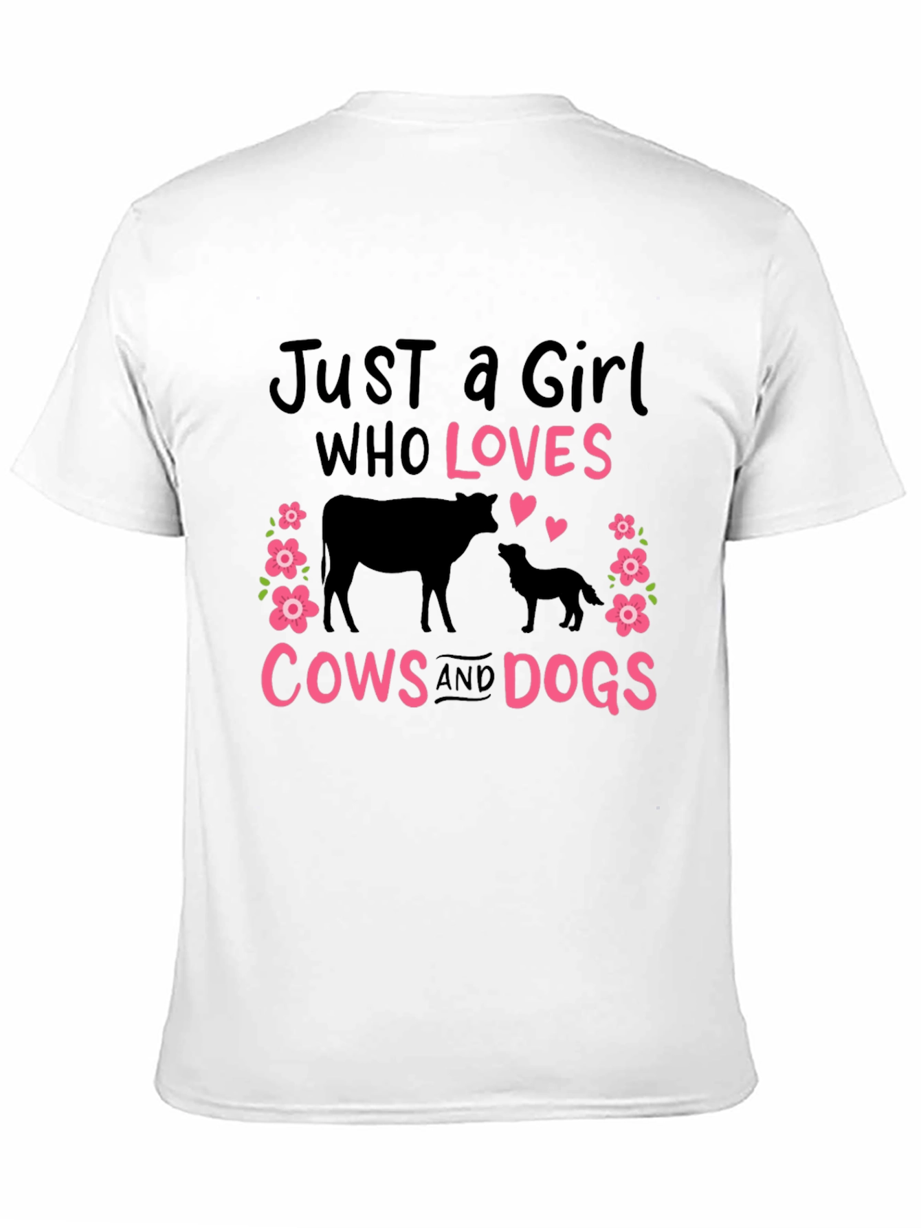 Just a Girl Who Loves Cows and Dogs T-Shirt
