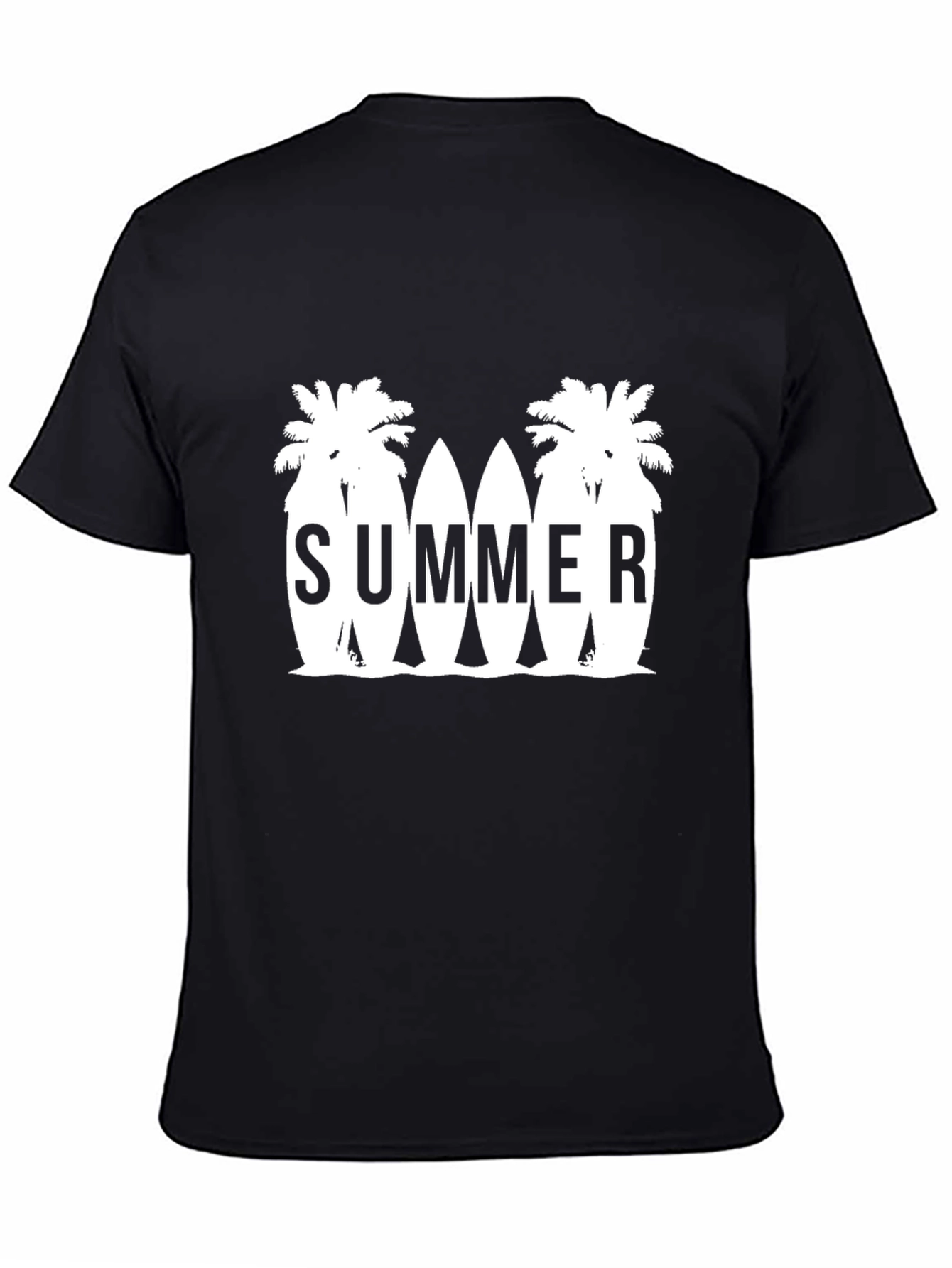 Summer Surfboard T-Shirt - Palm Tree Beach Vibes