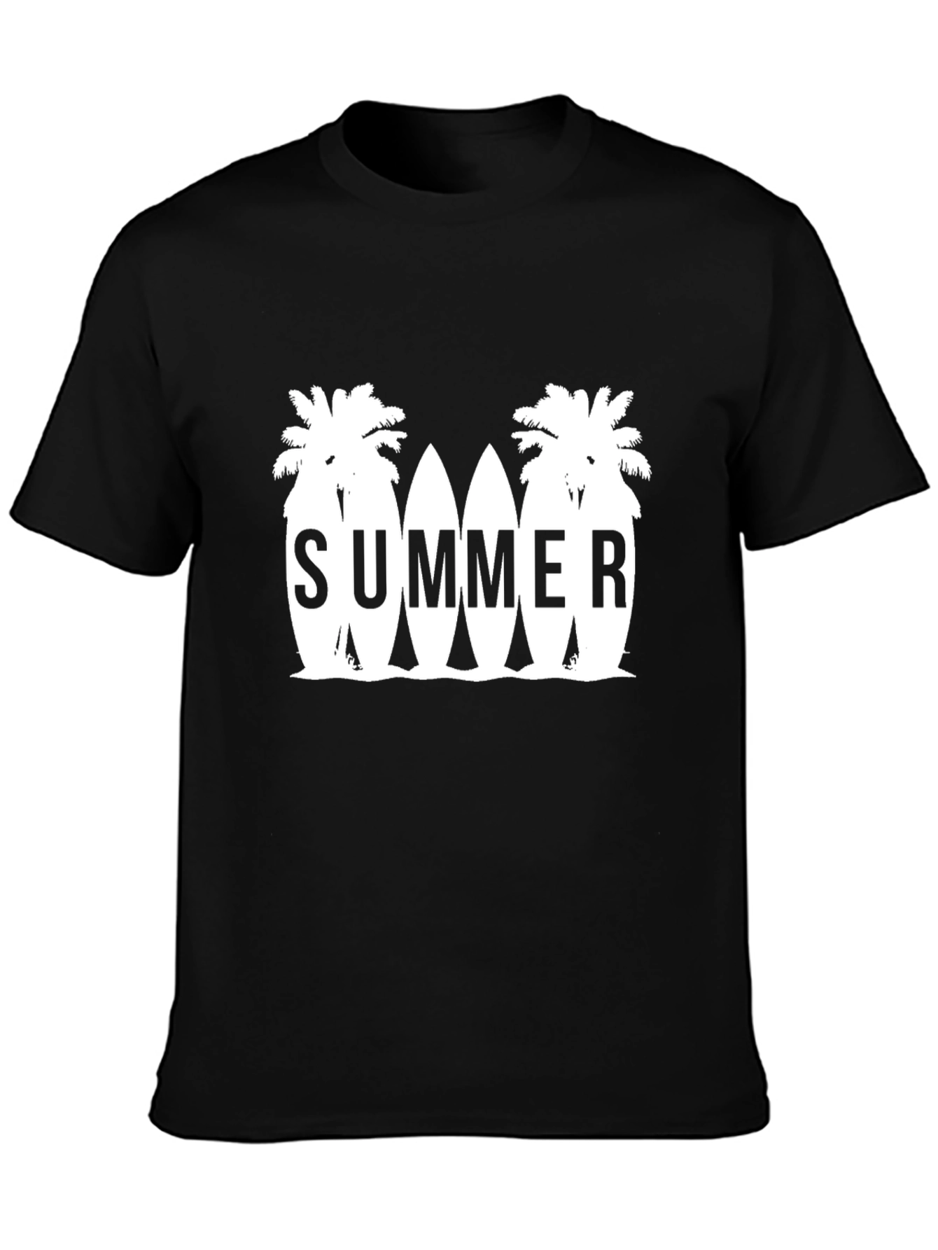 Summer Surfboard T-Shirt - Palm Tree Beach Vibes