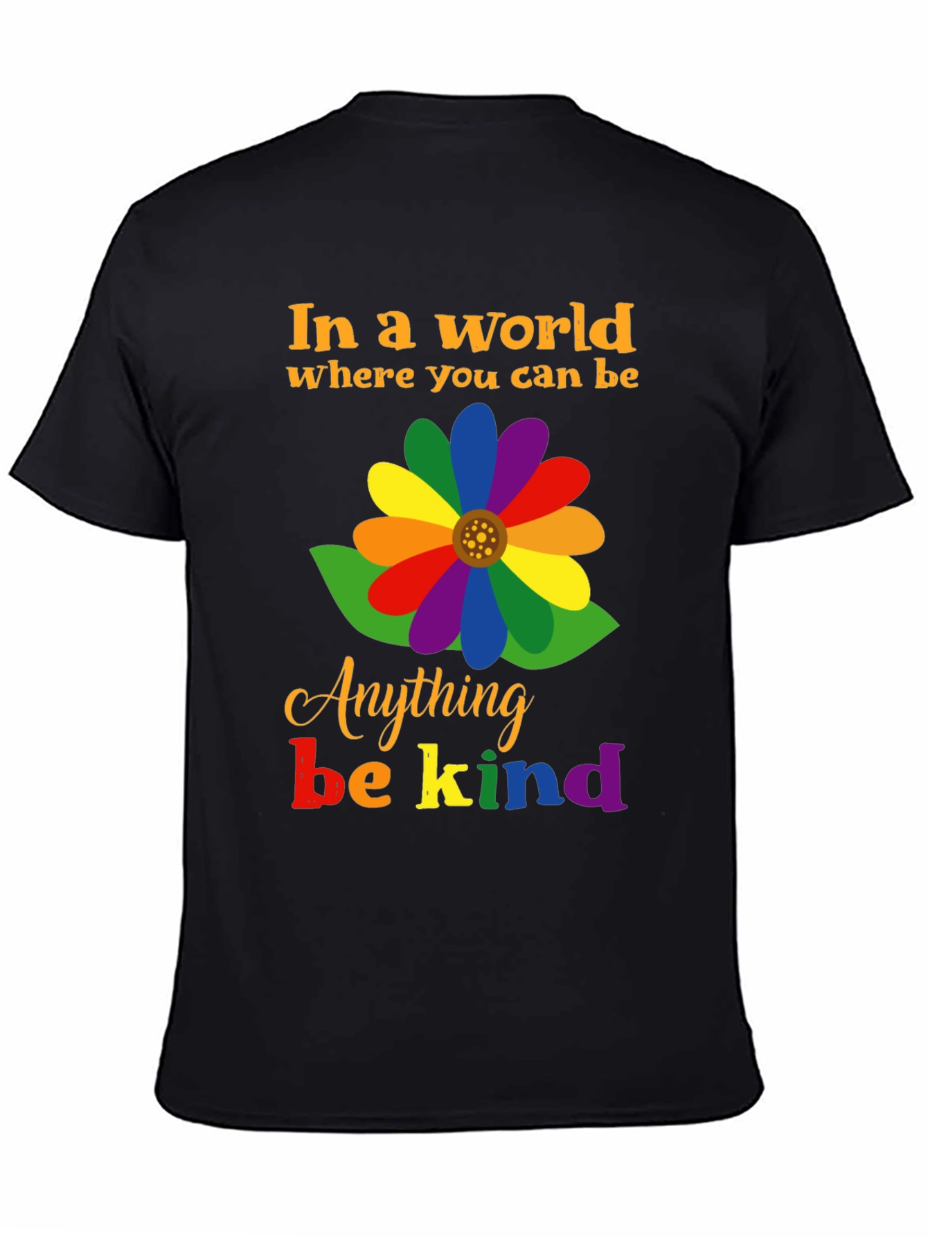 Be Kind Rainbow Flower Graphic Tee