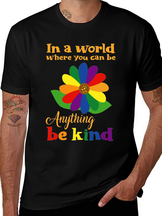 Be Kind Rainbow Flower Graphic Tee
