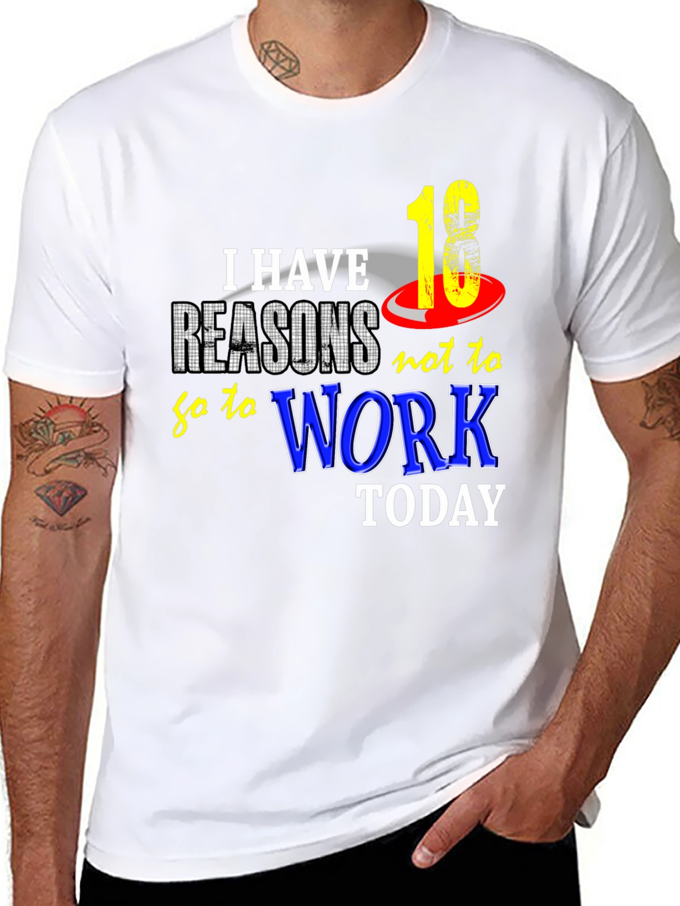 Funny 18 Reasons Not to Work Graphic Tee