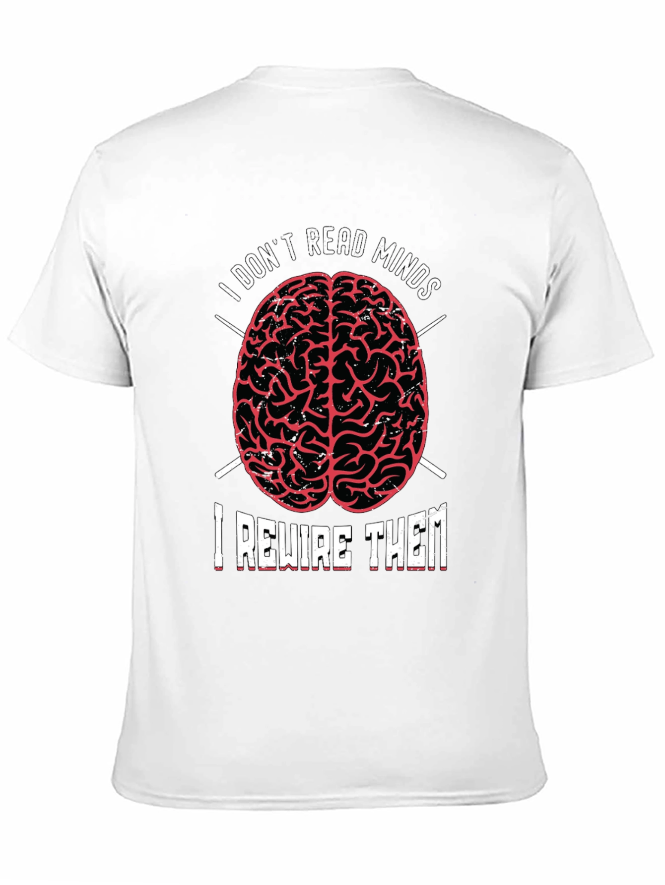 I Dont Read Minds T-Shirt - Brain Design