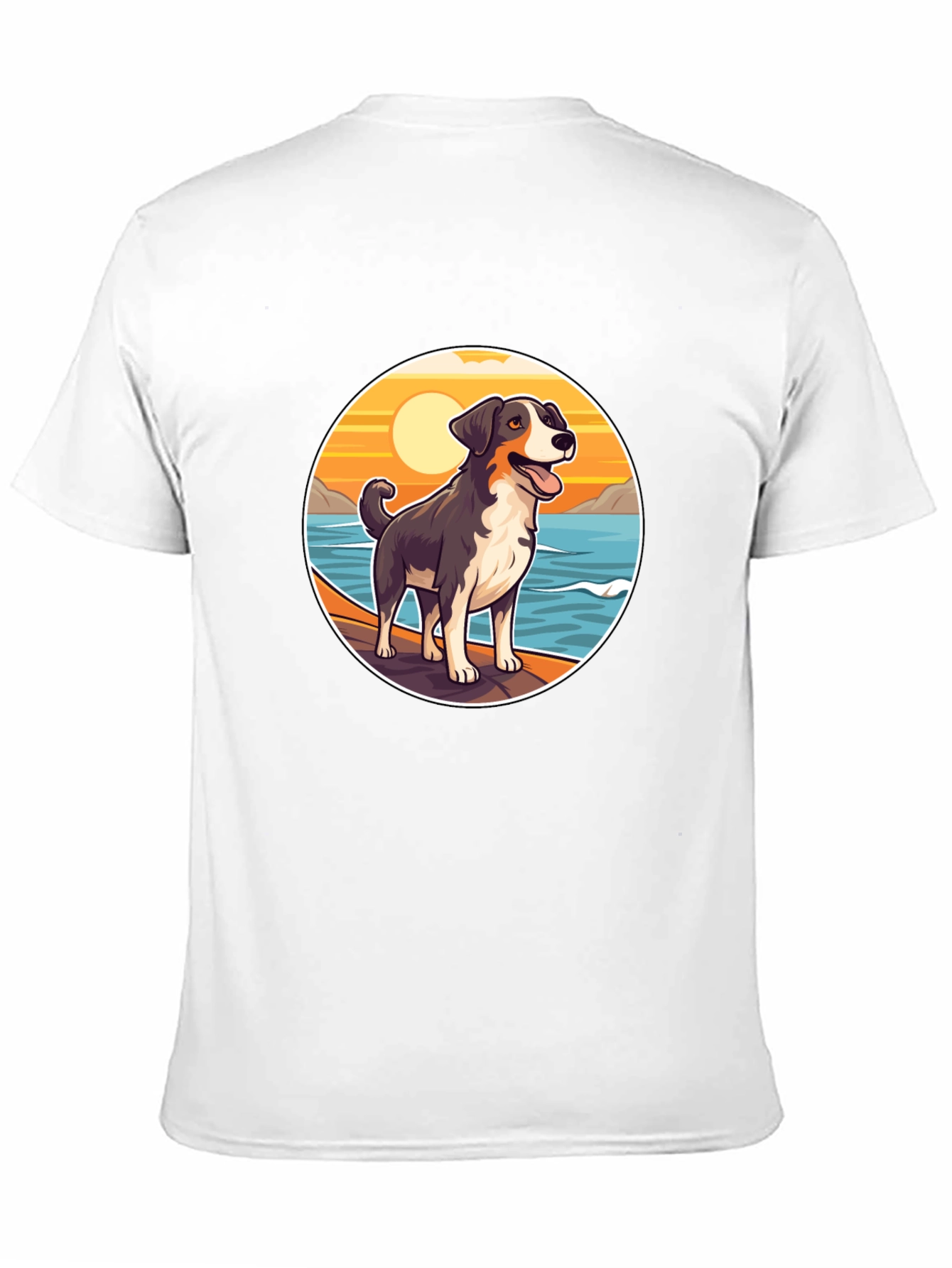 Dog Beach Sunset Graphic Tee