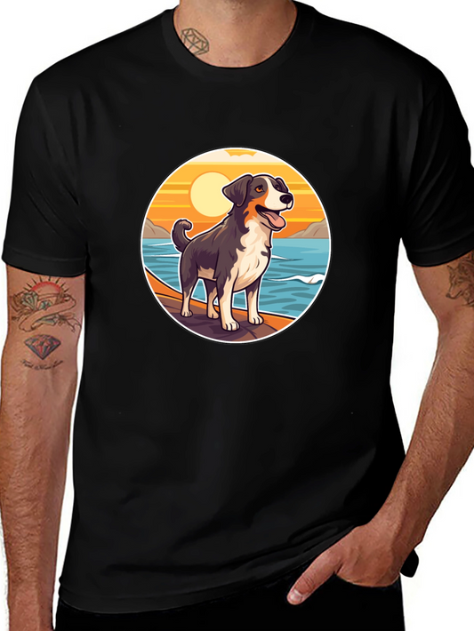 Dog Beach Sunset Graphic Tee