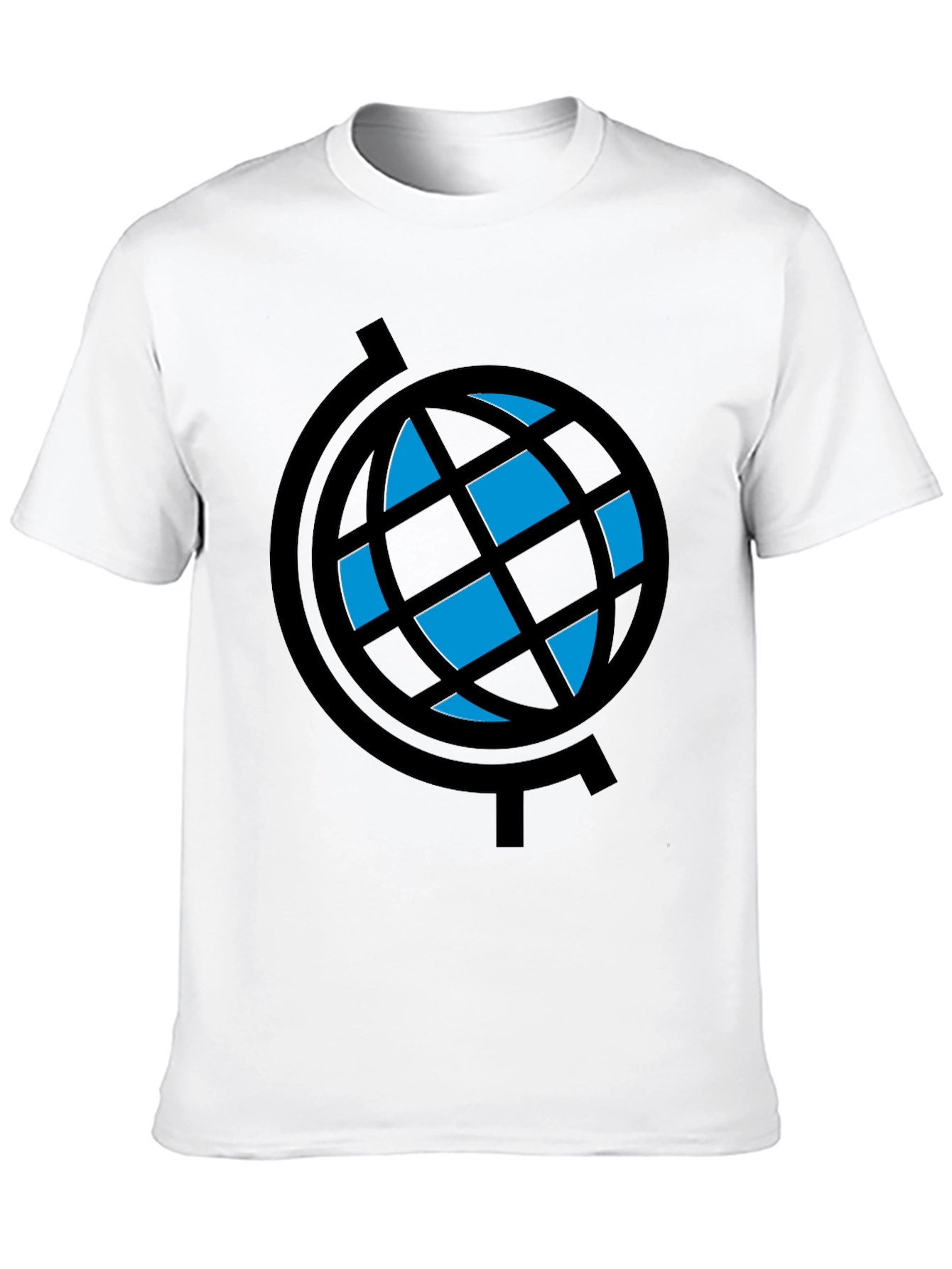 Globe Graphic Black T-Shirt - Stylish Modern Design