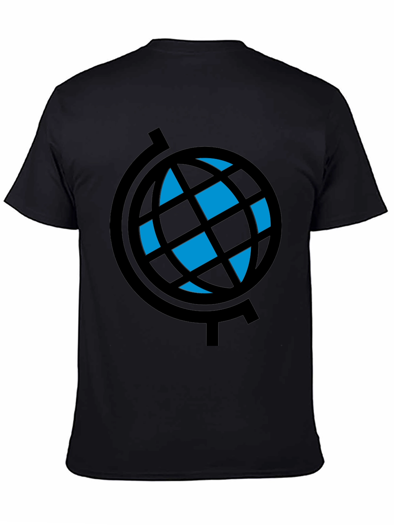 Globe Graphic Black T-Shirt - Stylish Modern Design