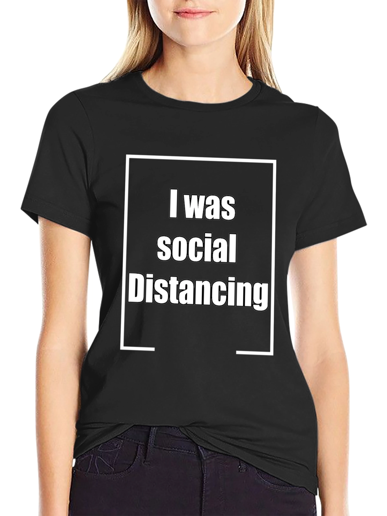 Social Distancing Graphic Tee - Black