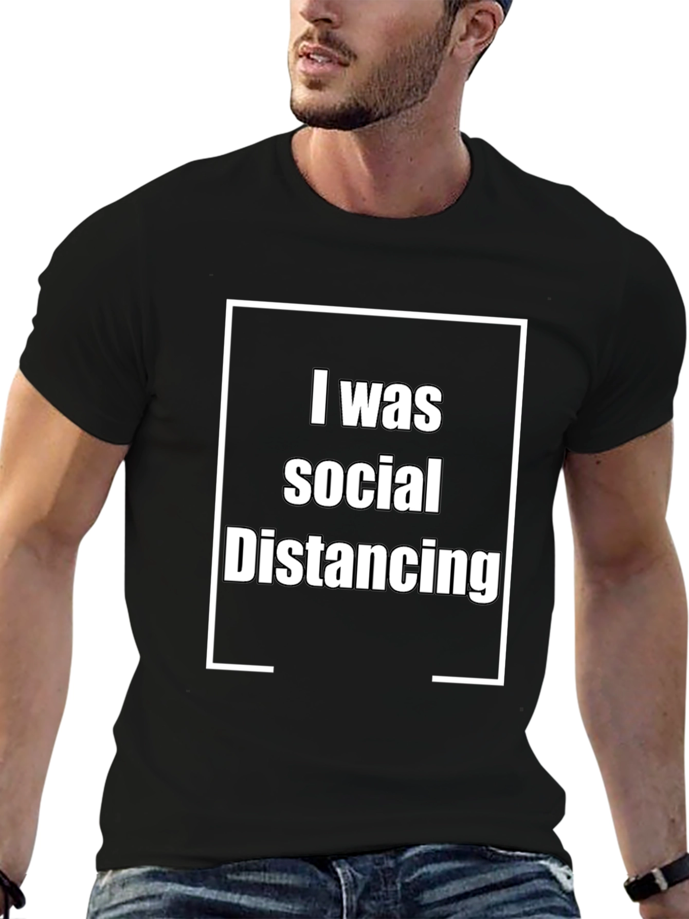 Social Distancing Graphic Tee - Black
