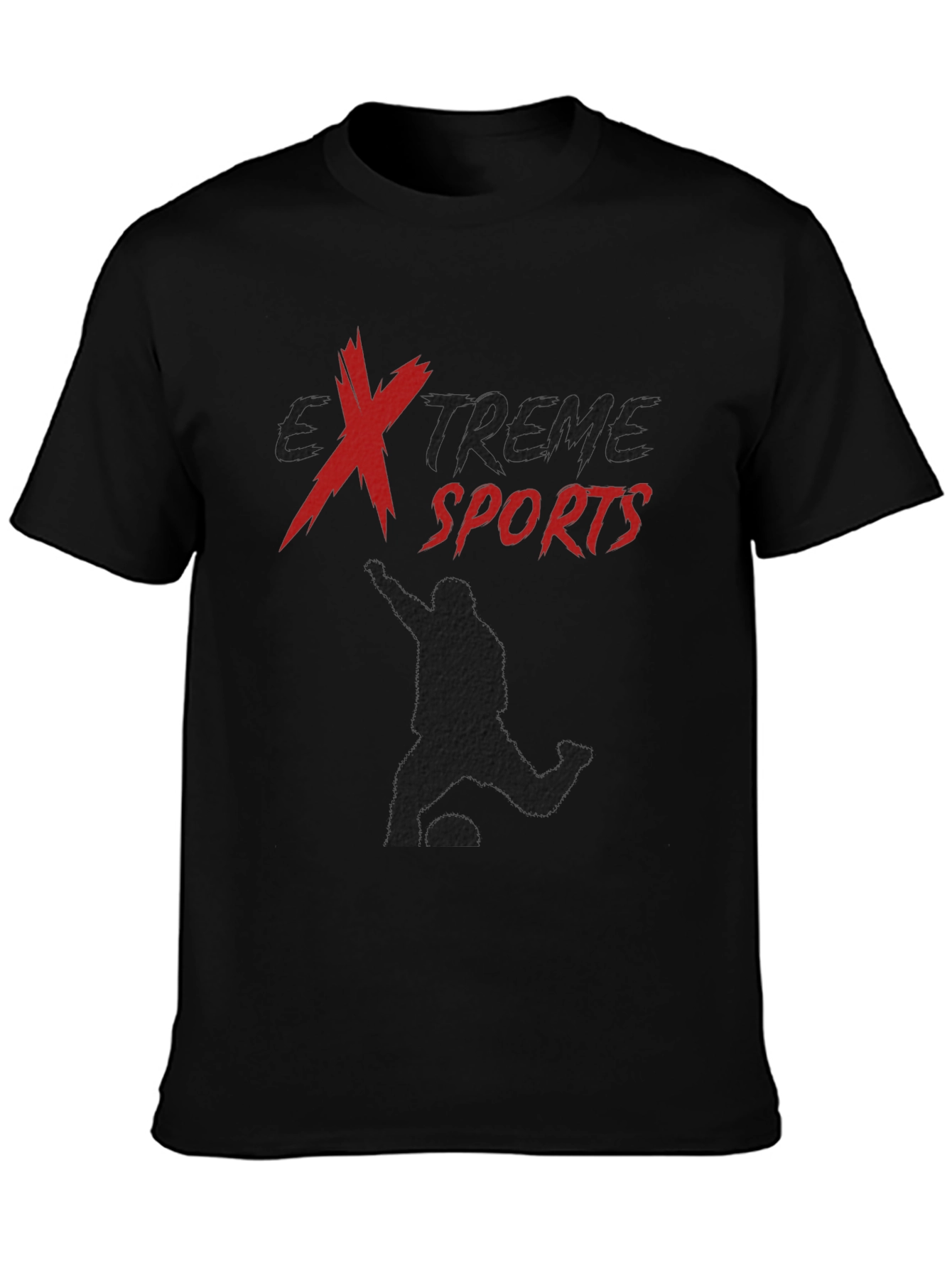 Extreme Sports Black Graphic T-Shirt