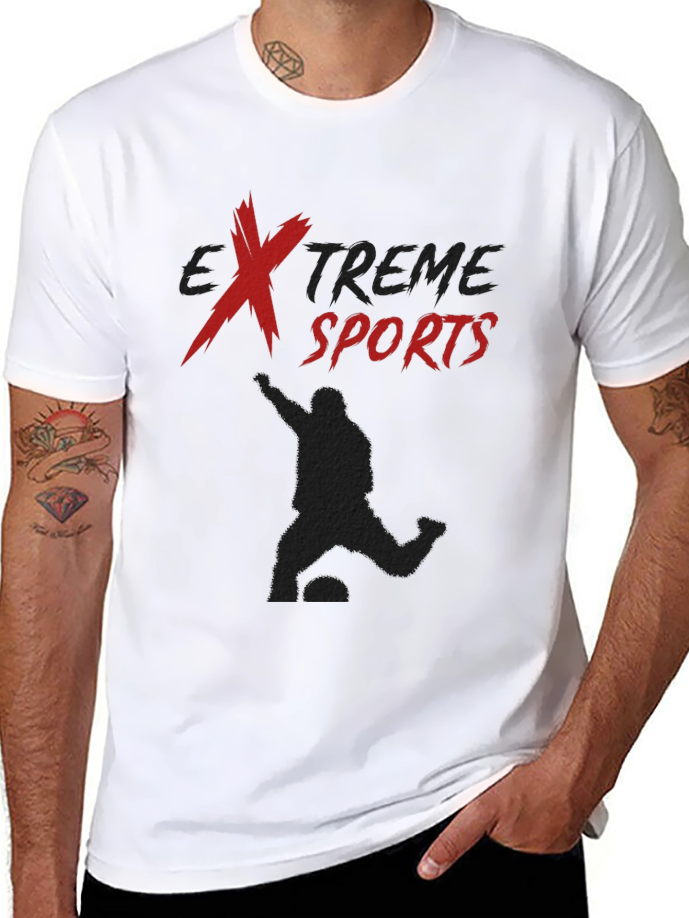 Extreme Sports Black Graphic T-Shirt