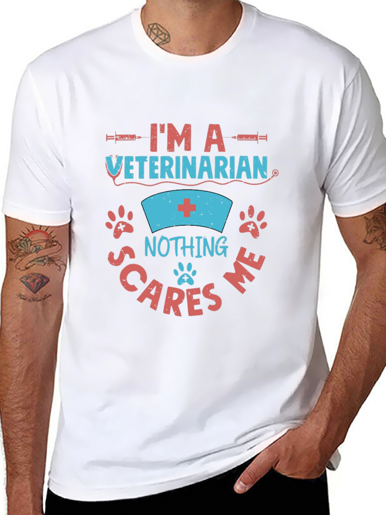 Veterinarian Nothing Scares Me Graphic T-Shirt