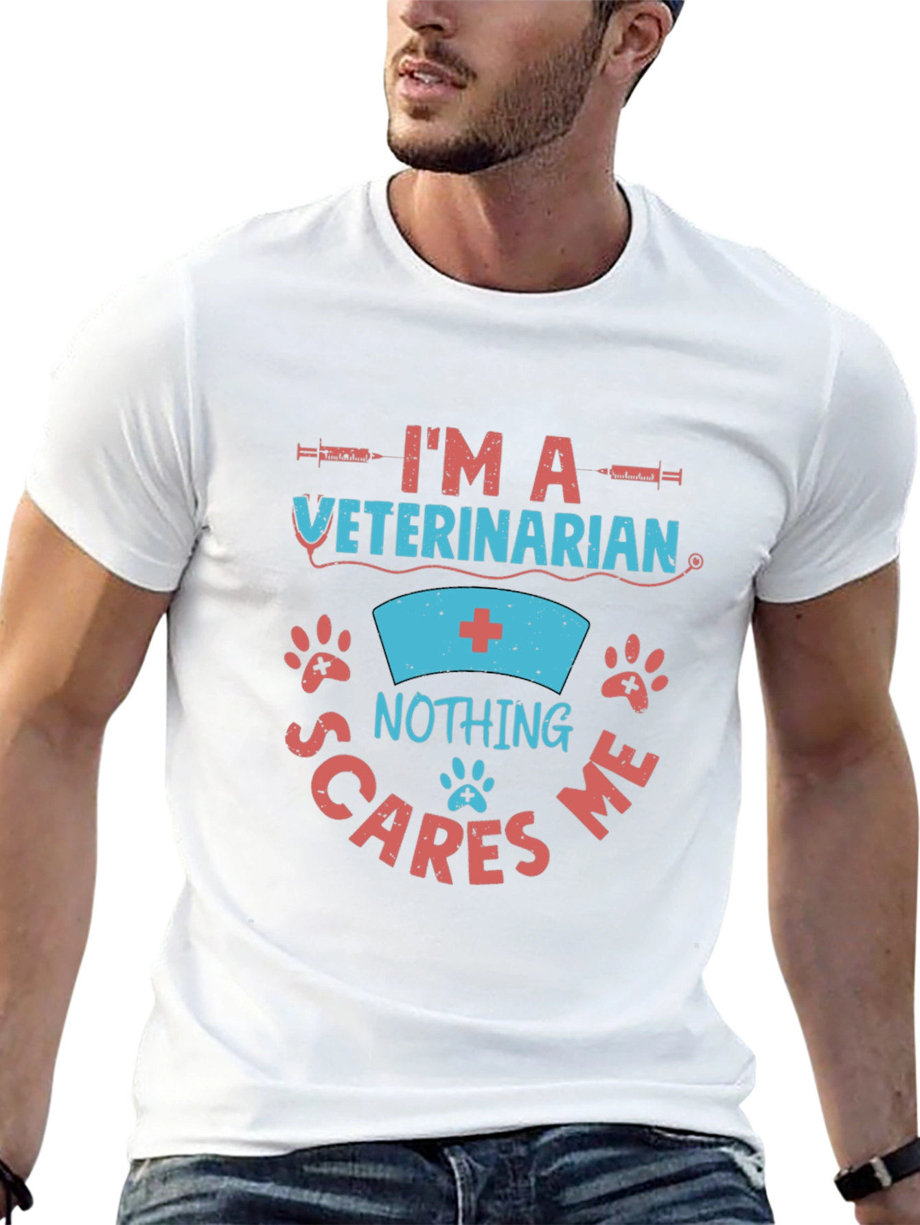 Veterinarian Nothing Scares Me Graphic T-Shirt