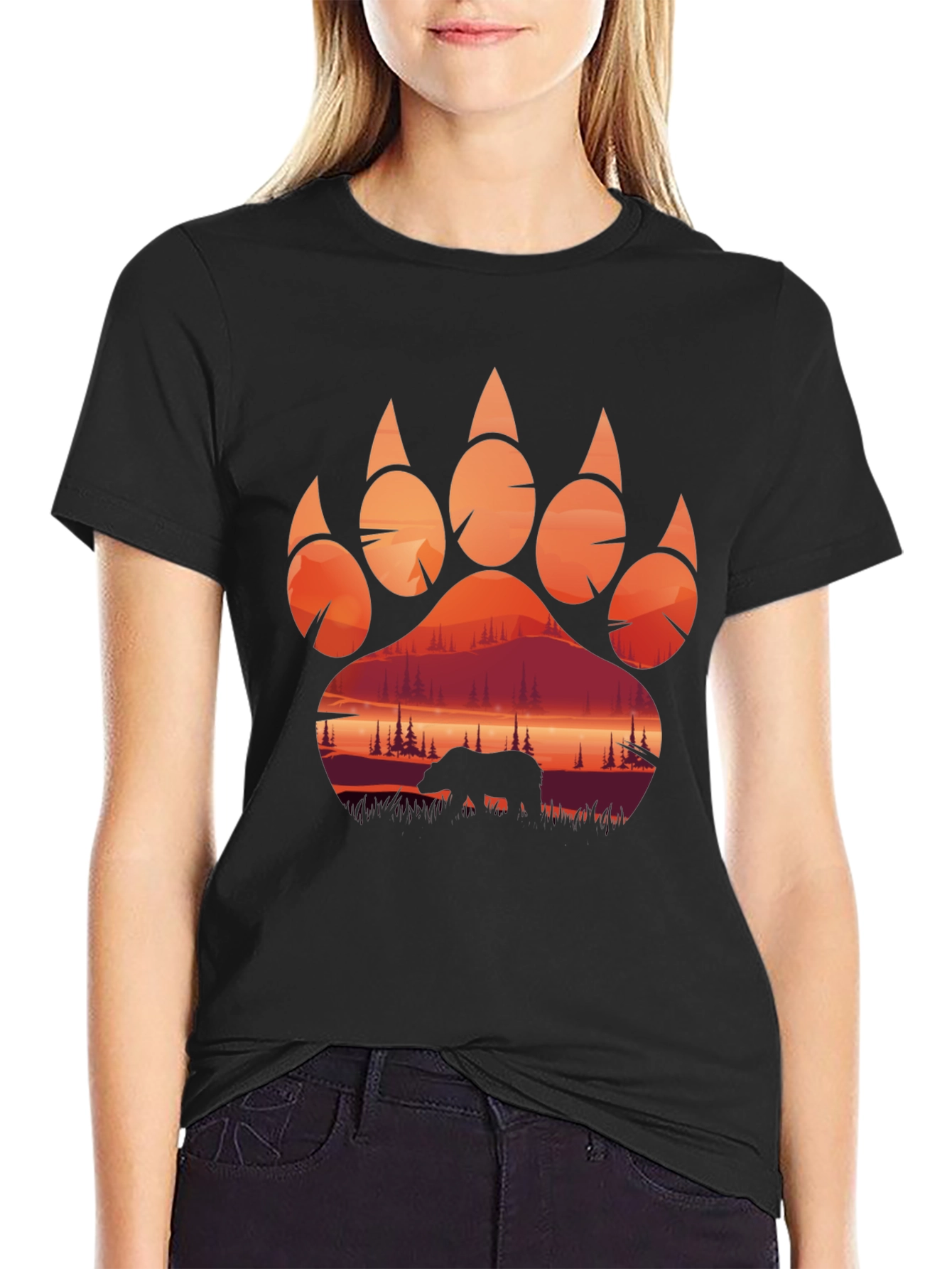 Bear Claw Silhouette Graphic Tee
