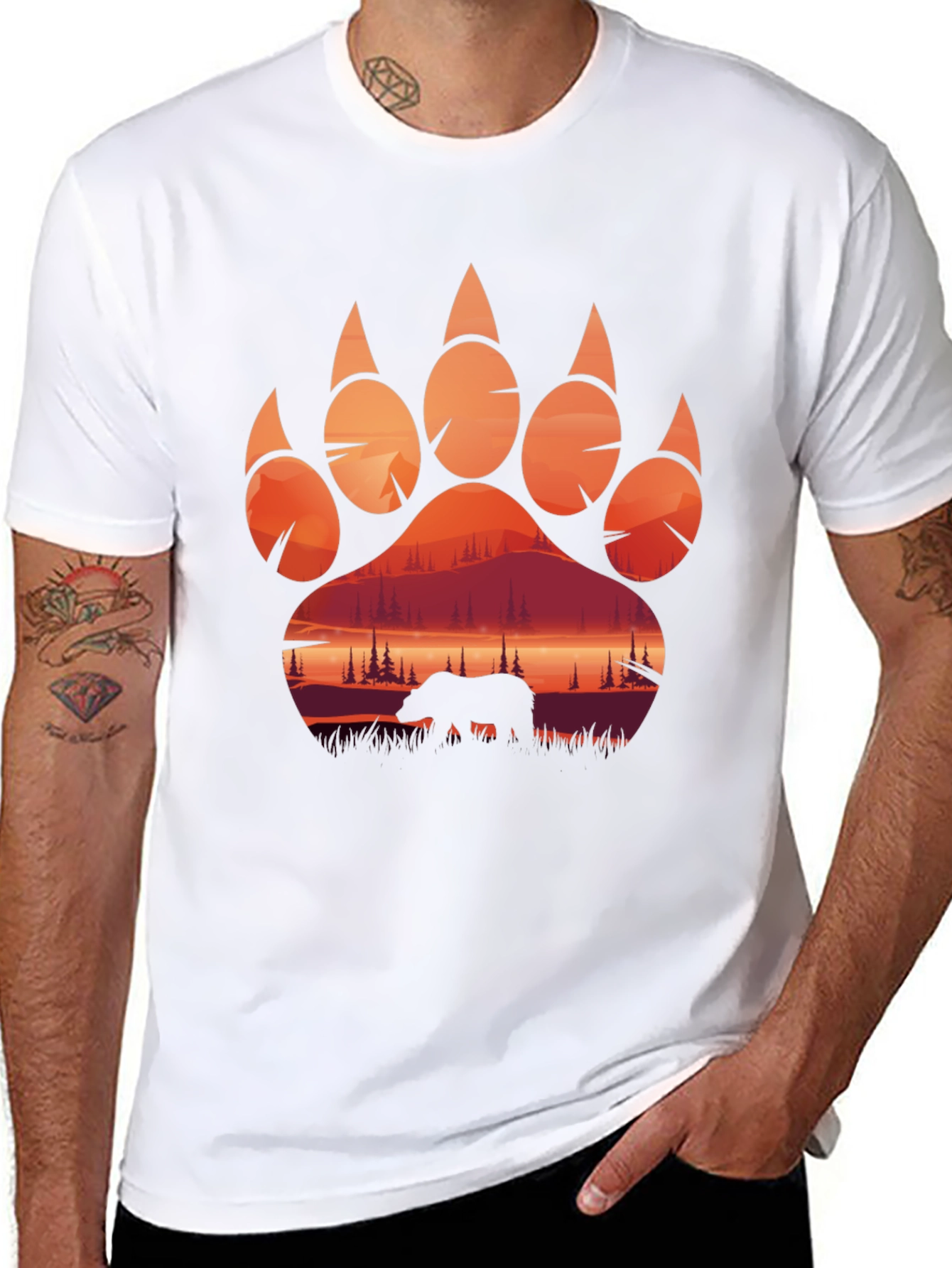 Bear Claw Silhouette Graphic Tee