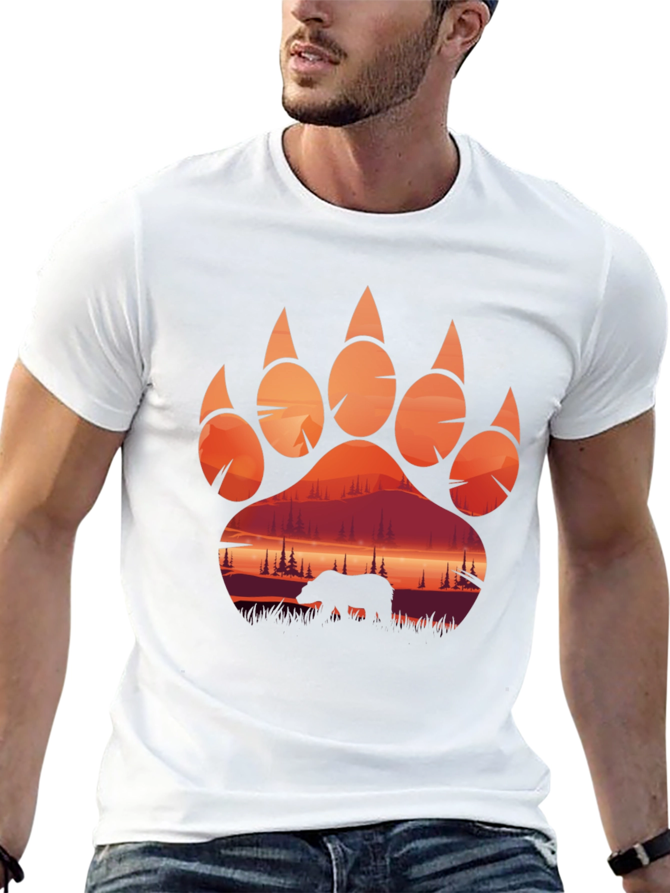 Bear Claw Silhouette Graphic Tee