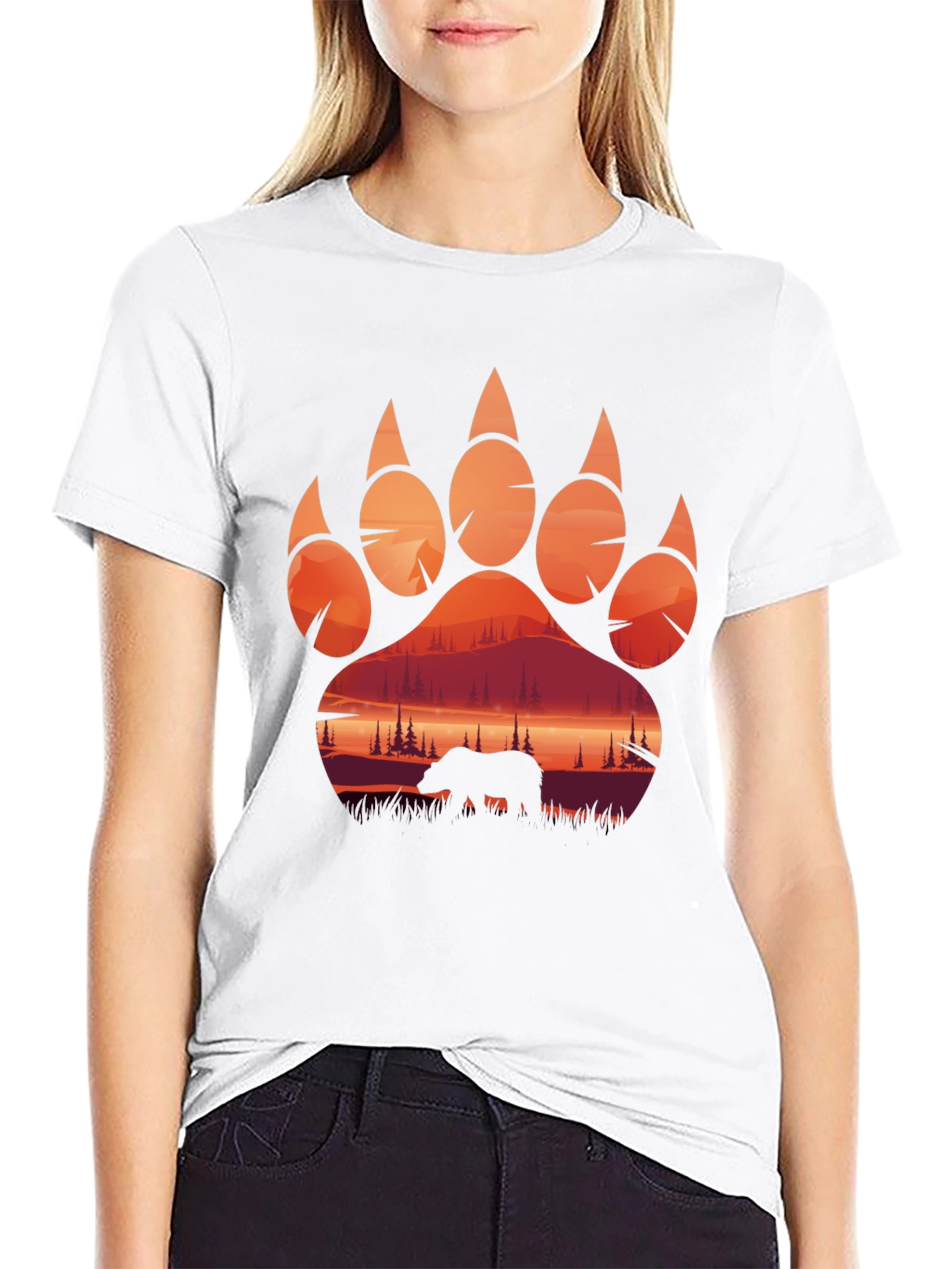 Bear Claw Silhouette Graphic Tee