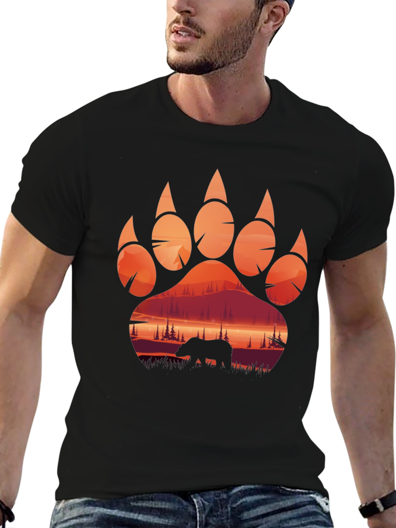Bear Claw Silhouette Graphic Tee