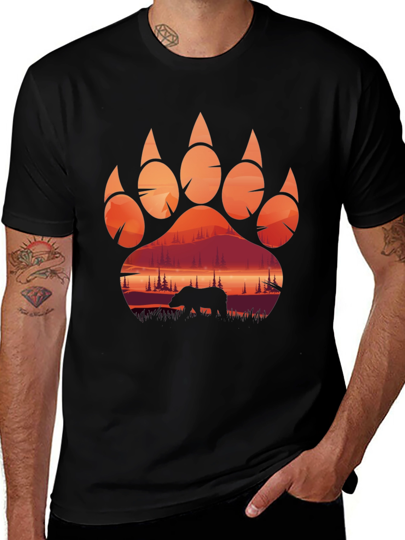Bear Claw Silhouette Graphic Tee