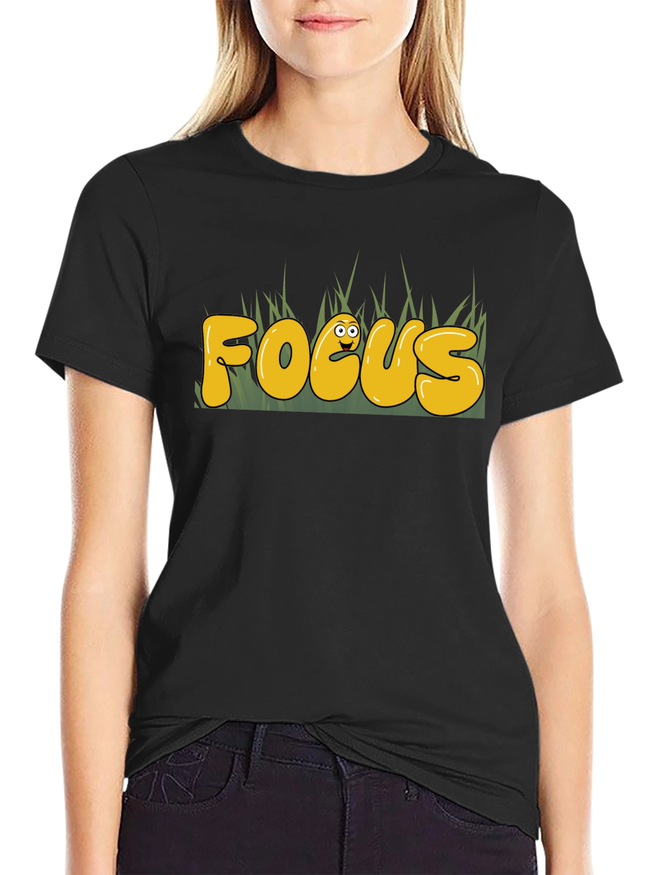 Focus Funny Graphic Tee - Black T-Shirt