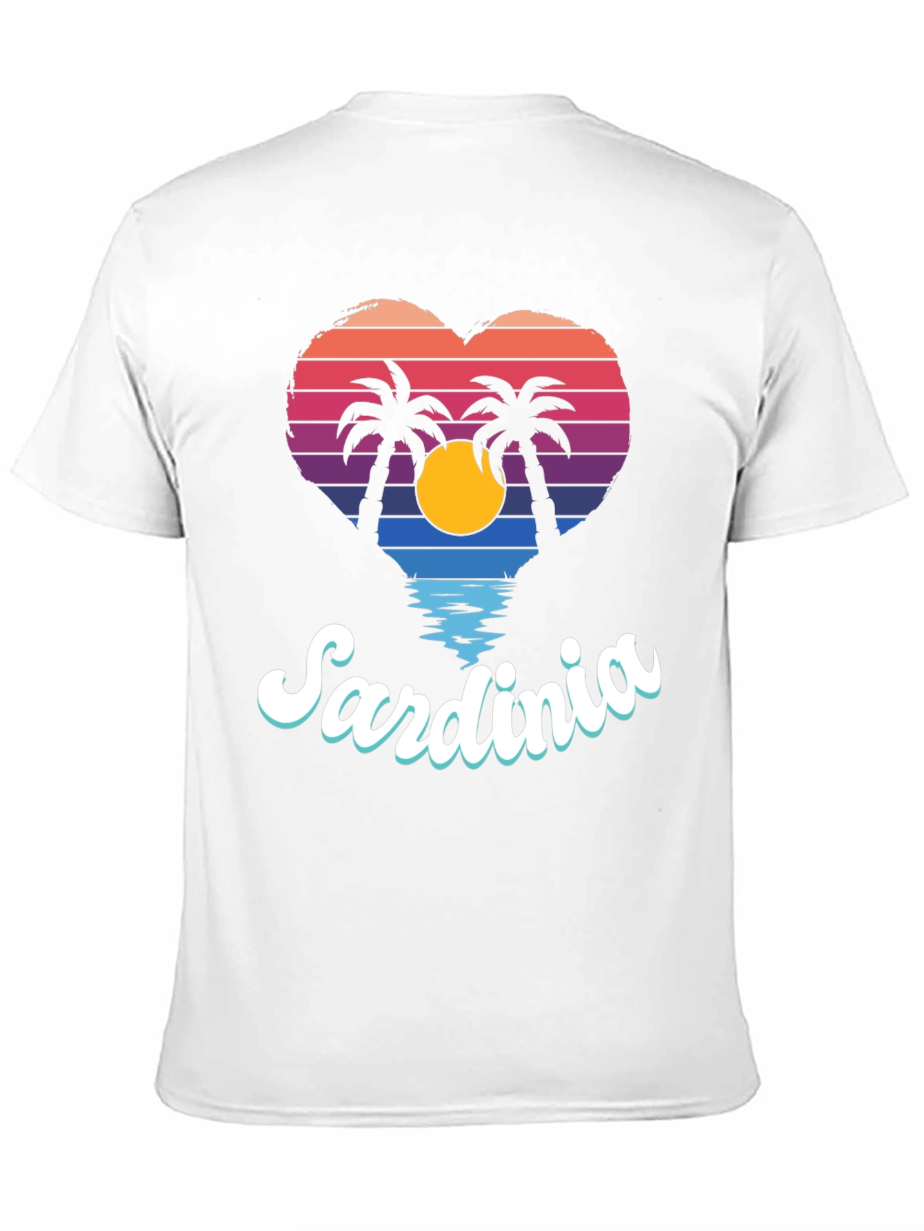 Sardinia Sunset Heart T-Shirt