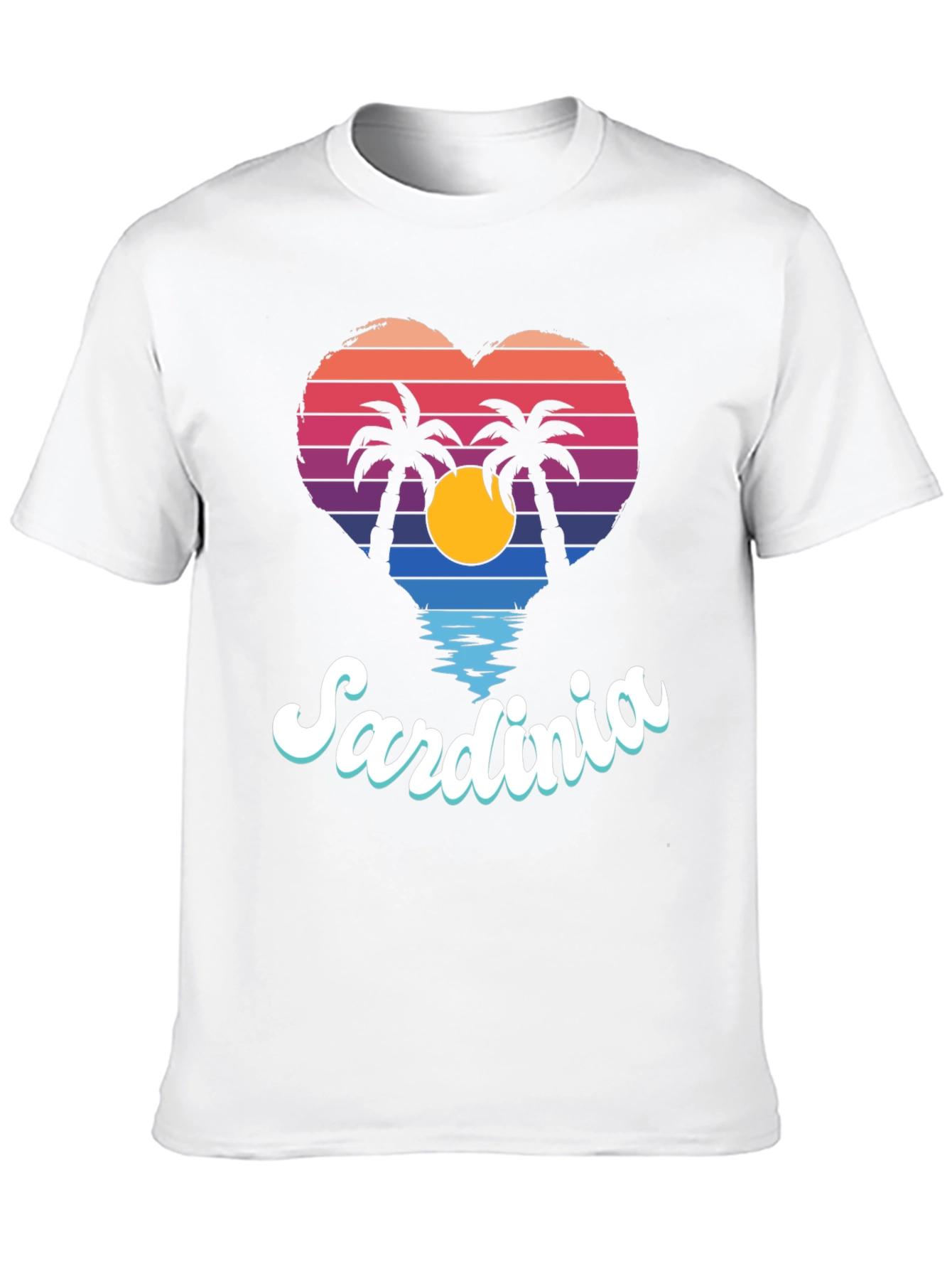Sardinia Sunset Heart T-Shirt