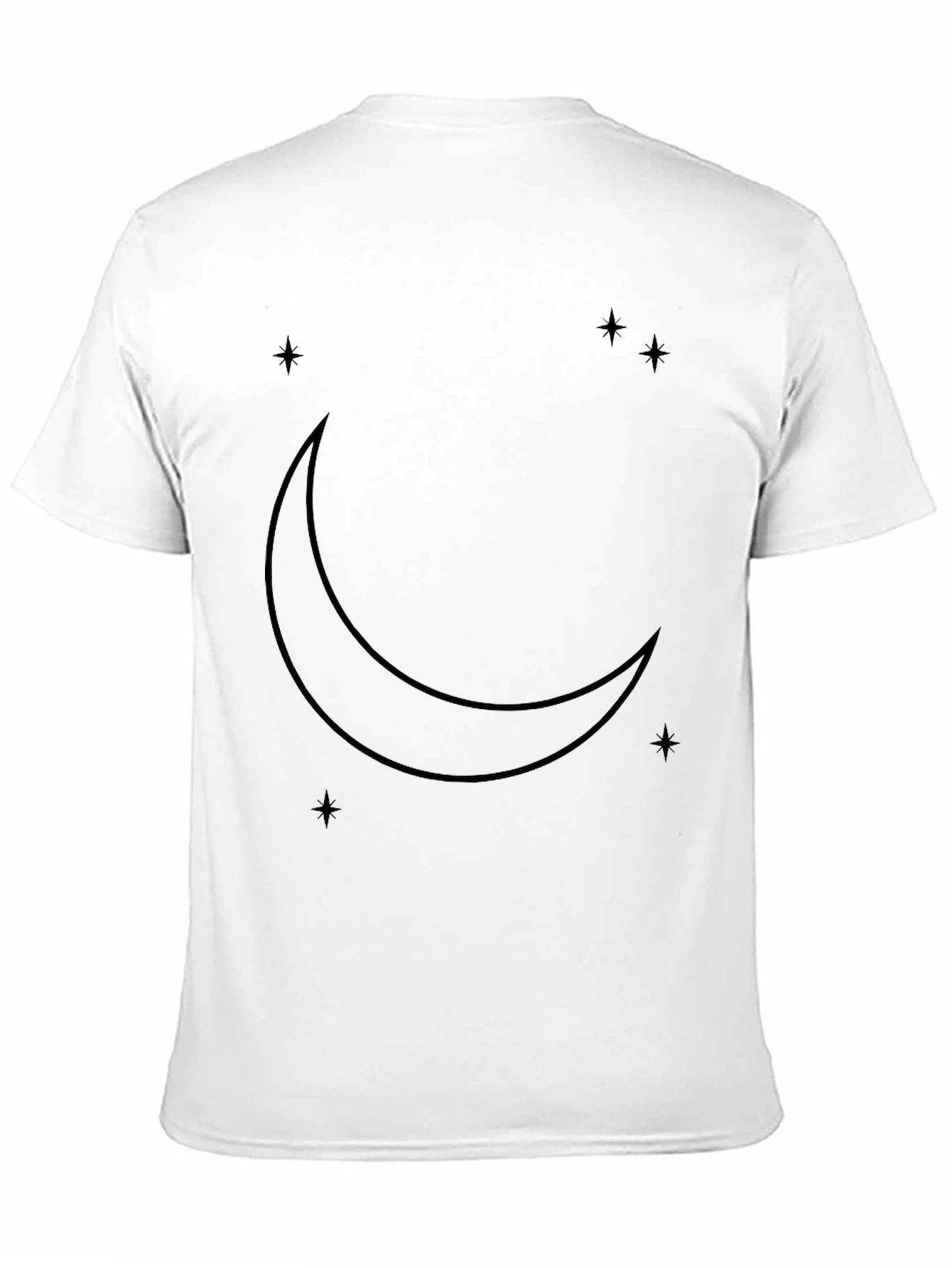 Mystic Moon & Stars Black Graphic T-Shirt