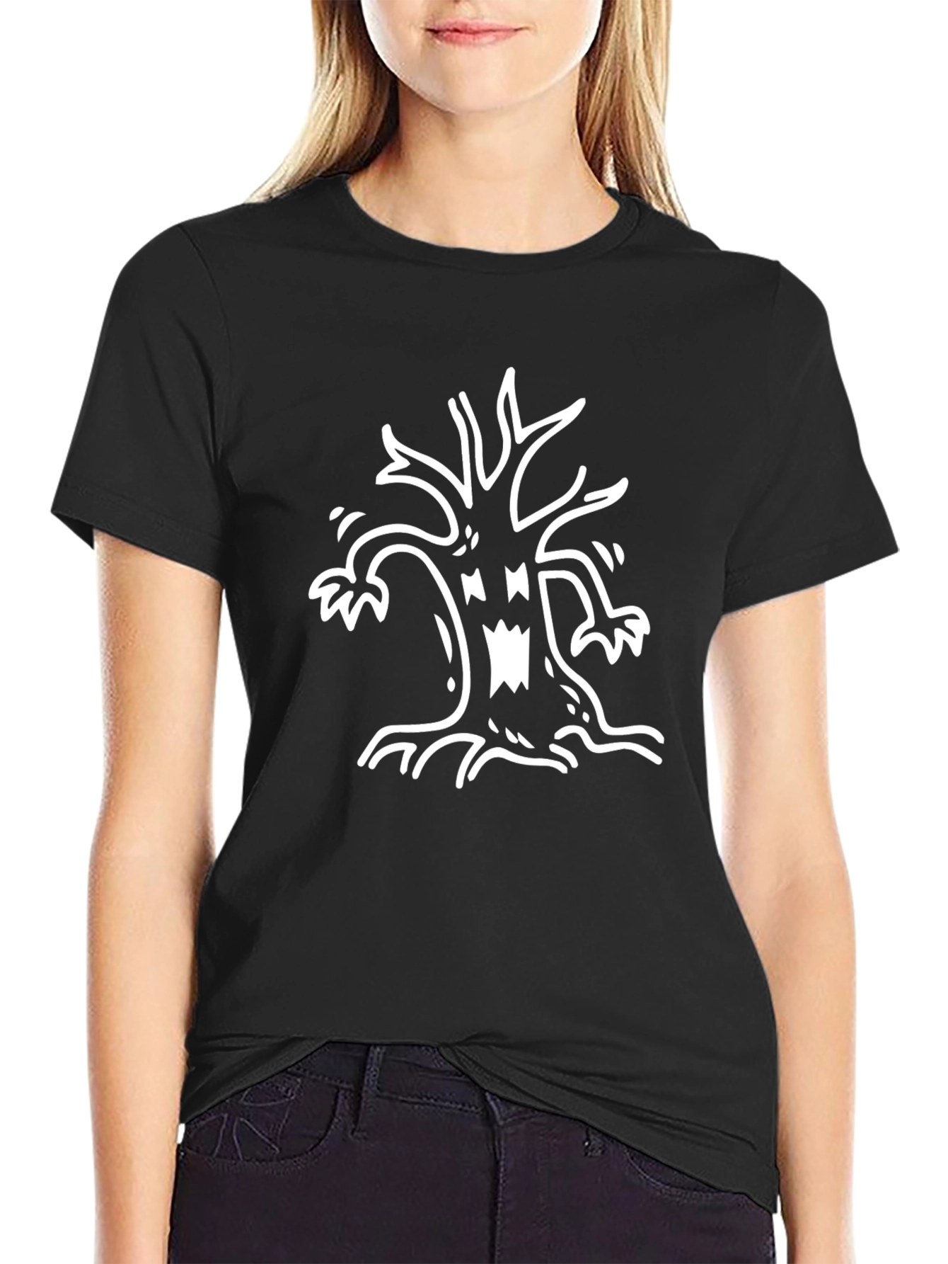 Spooky Tree Graphic Tee - Halloween Shirt