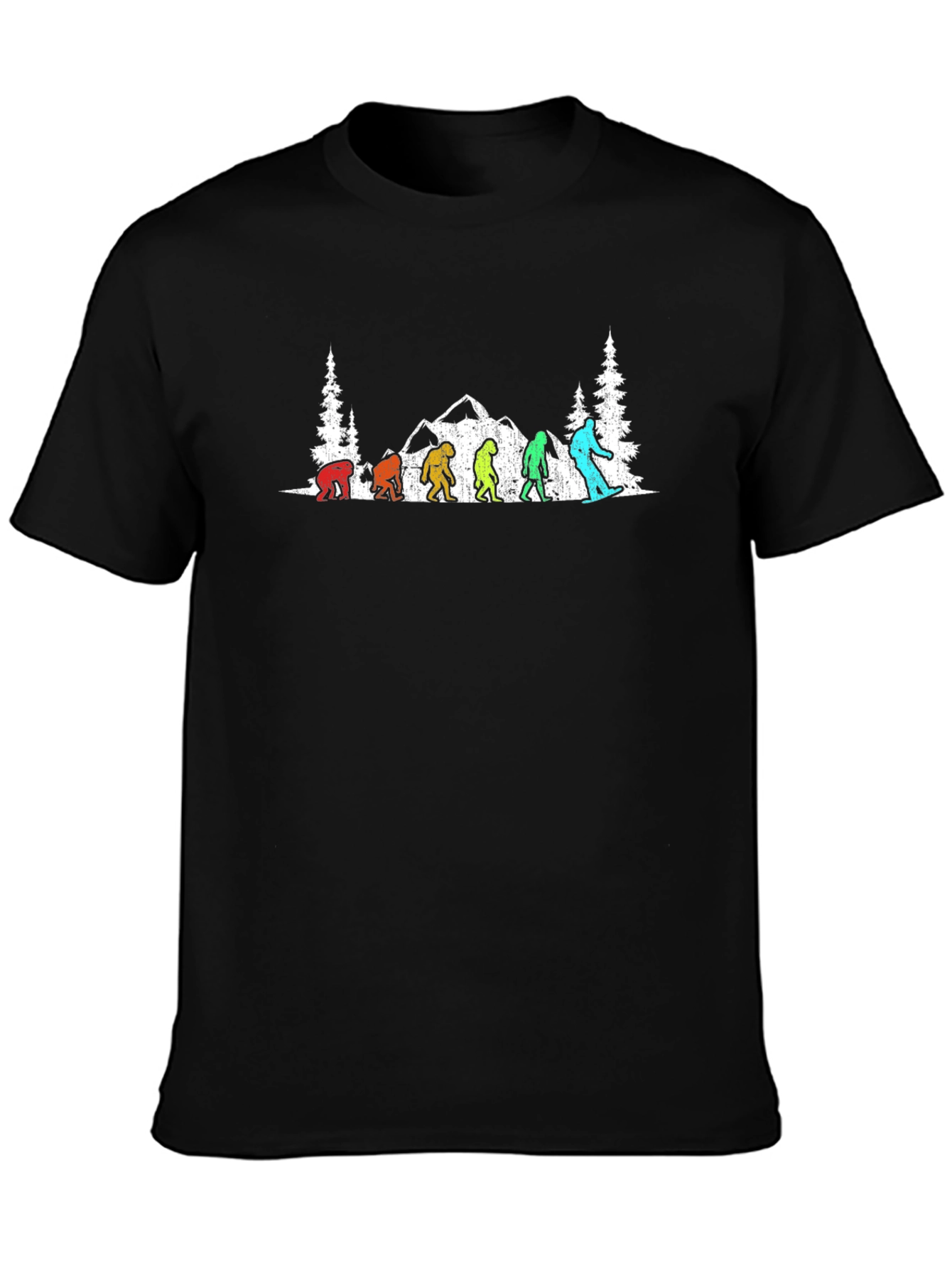 Sasquatch Evolution T-Shirt - Black