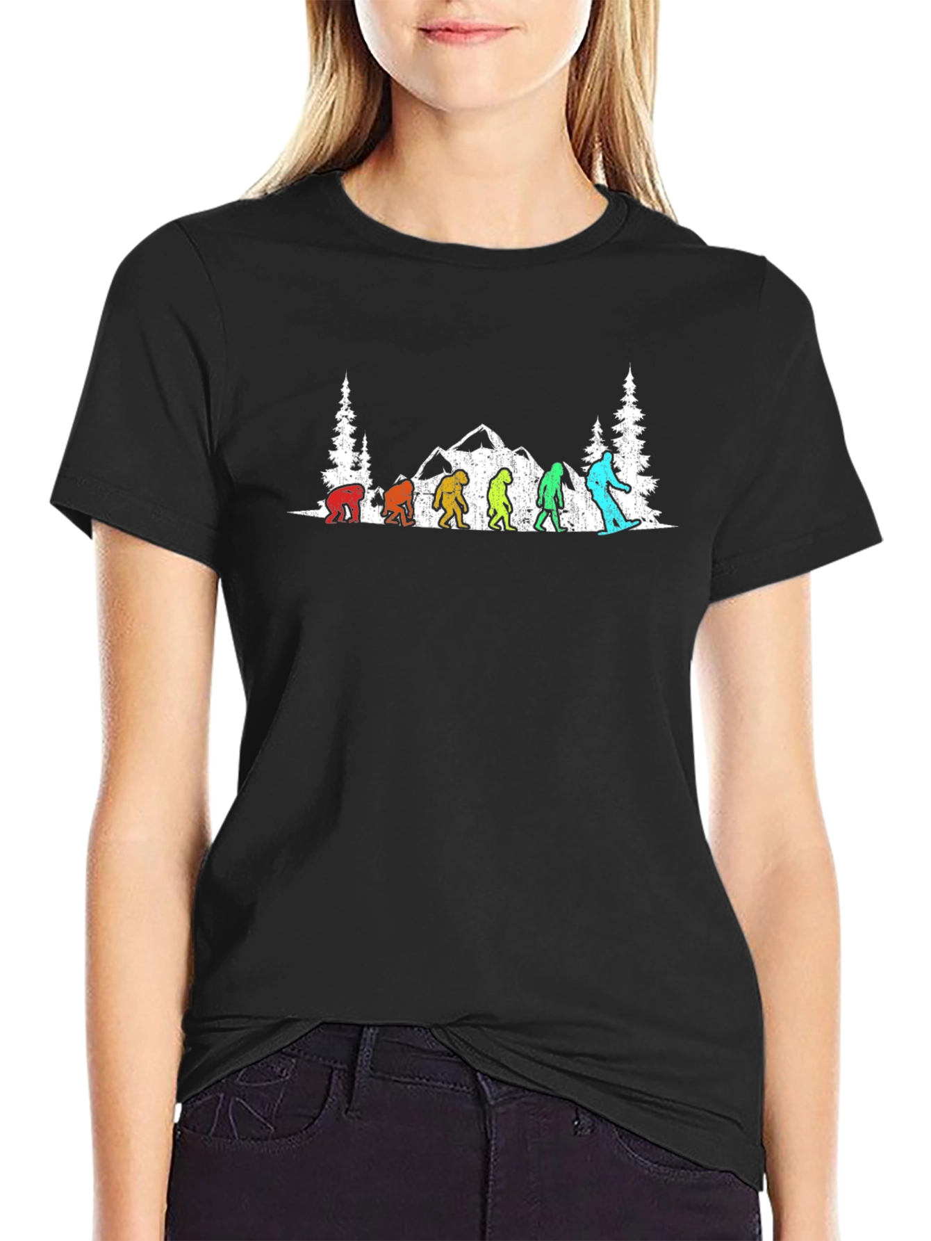 Sasquatch Evolution T-Shirt - Black