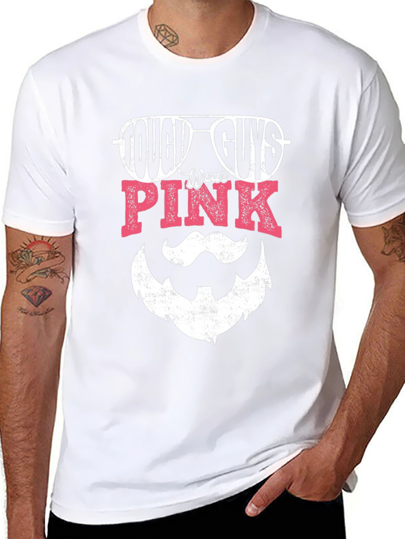 Tough Guys Wear Pink Graphic T-Shirt
