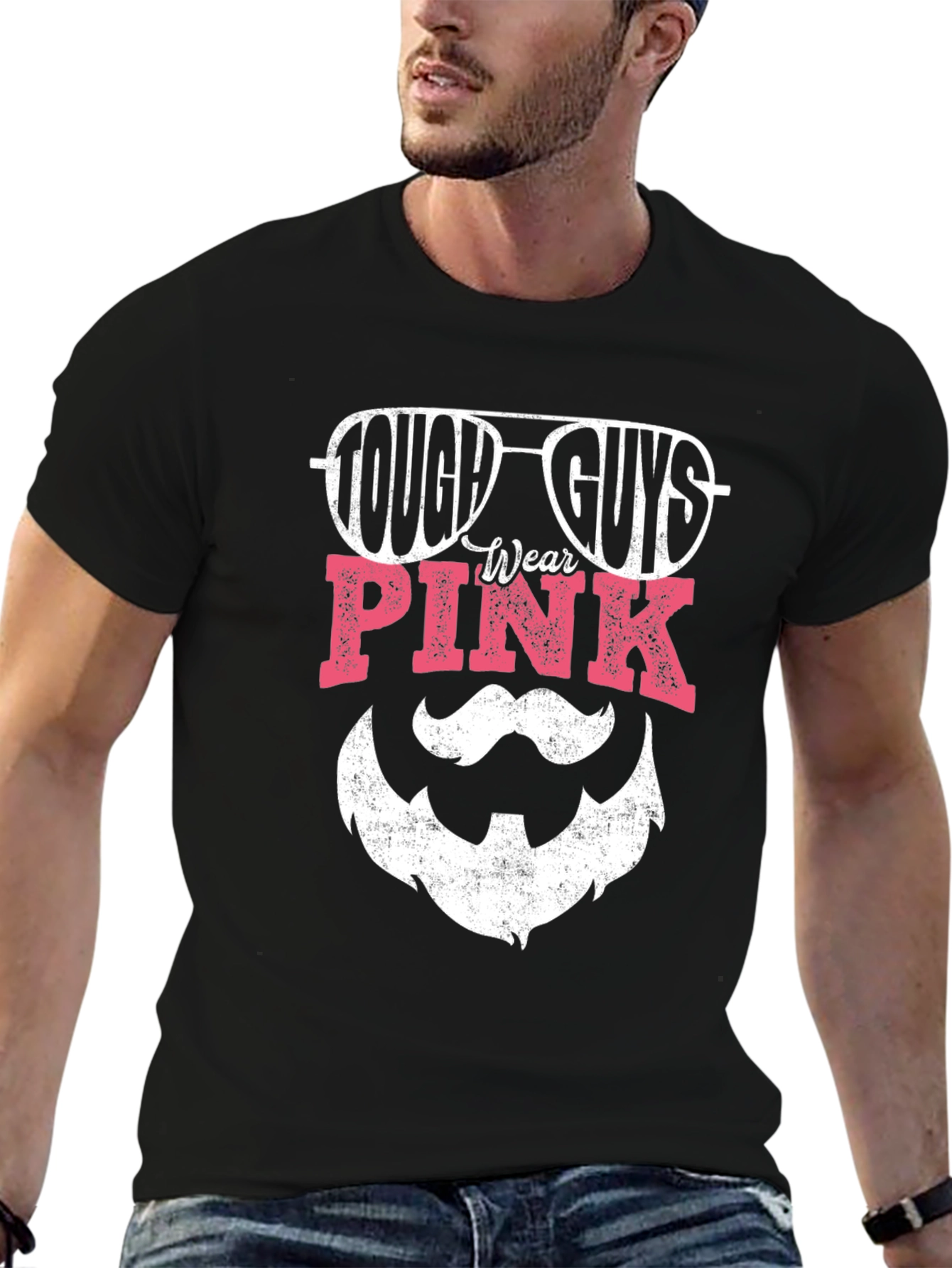 Tough Guys Wear Pink Graphic T-Shirt