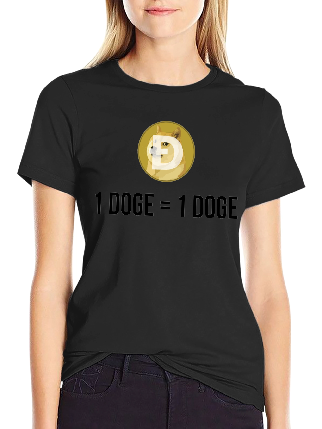 Dogecoin Crypto T-Shirt: 1 DOGE = 1 DOGE