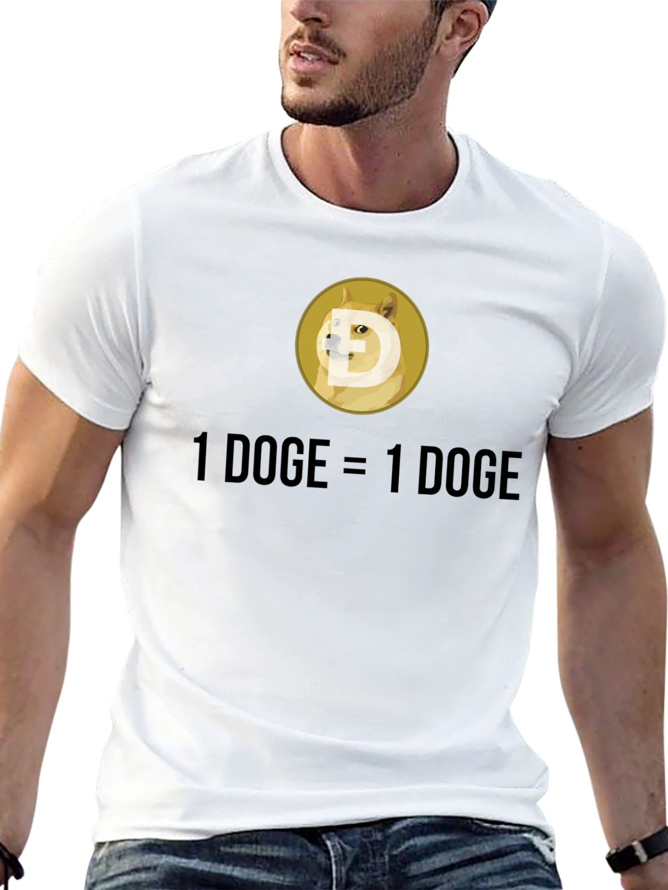 Dogecoin Crypto T-Shirt: 1 DOGE = 1 DOGE
