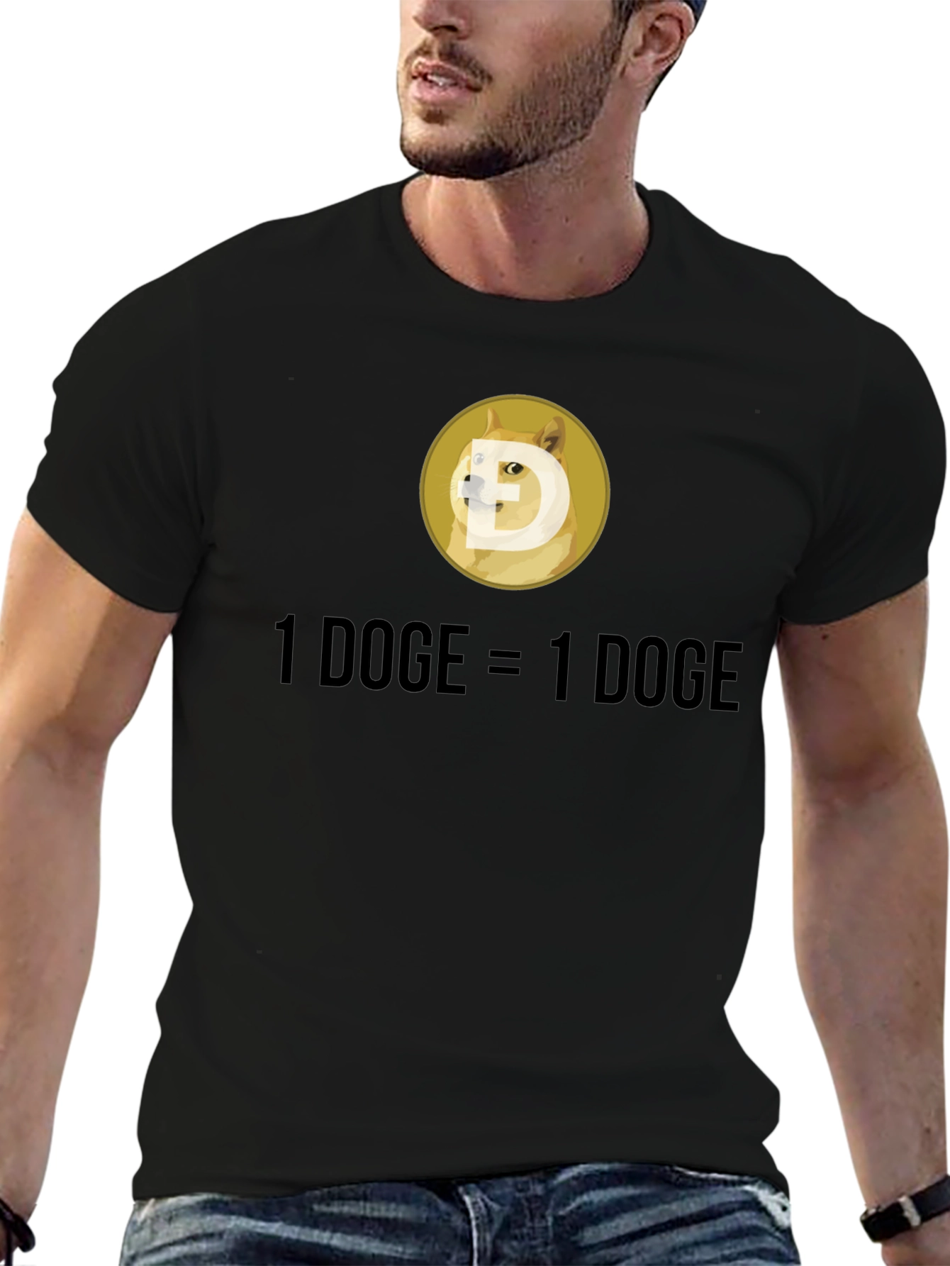 Dogecoin Crypto T-Shirt: 1 DOGE = 1 DOGE