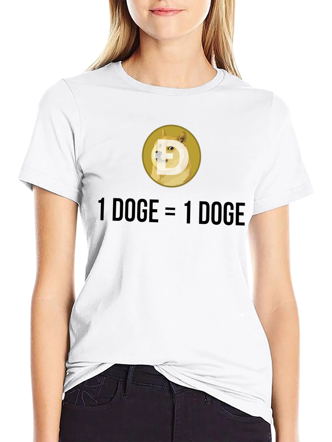 Dogecoin Crypto T-Shirt: 1 DOGE = 1 DOGE