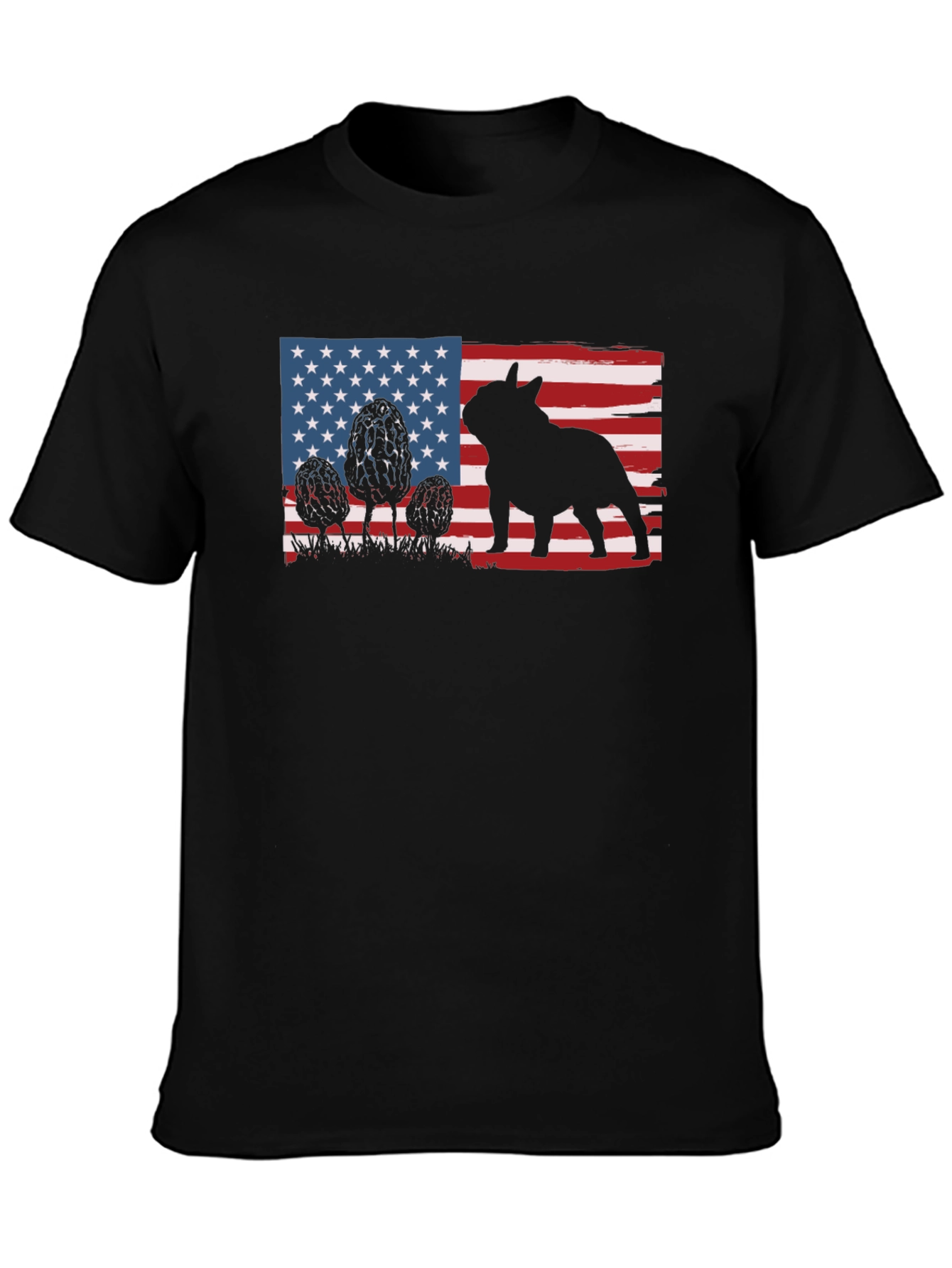 American Flag French Bulldog T-Shirt