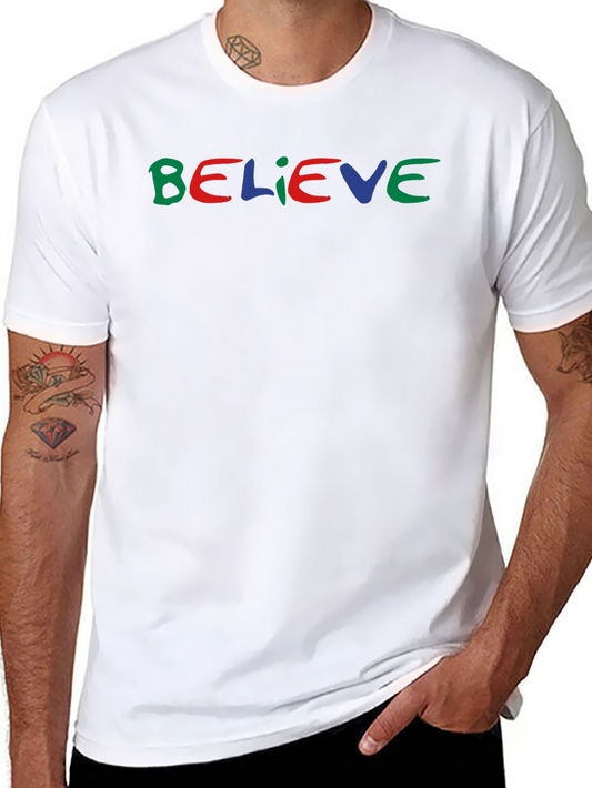 Believe Graphic Tee - Black Short Sleeve