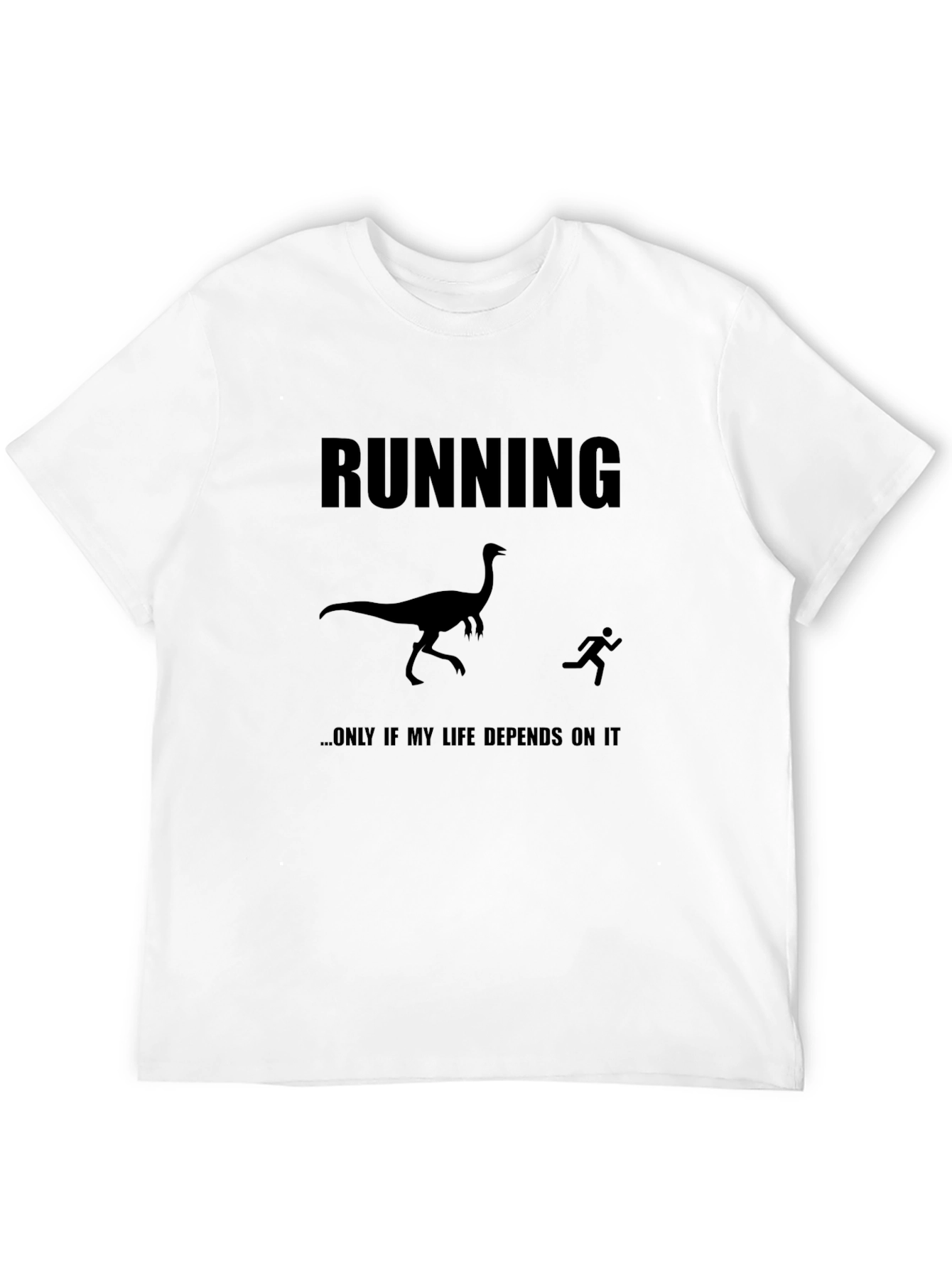 Running Dinosaur Humor T-Shirt